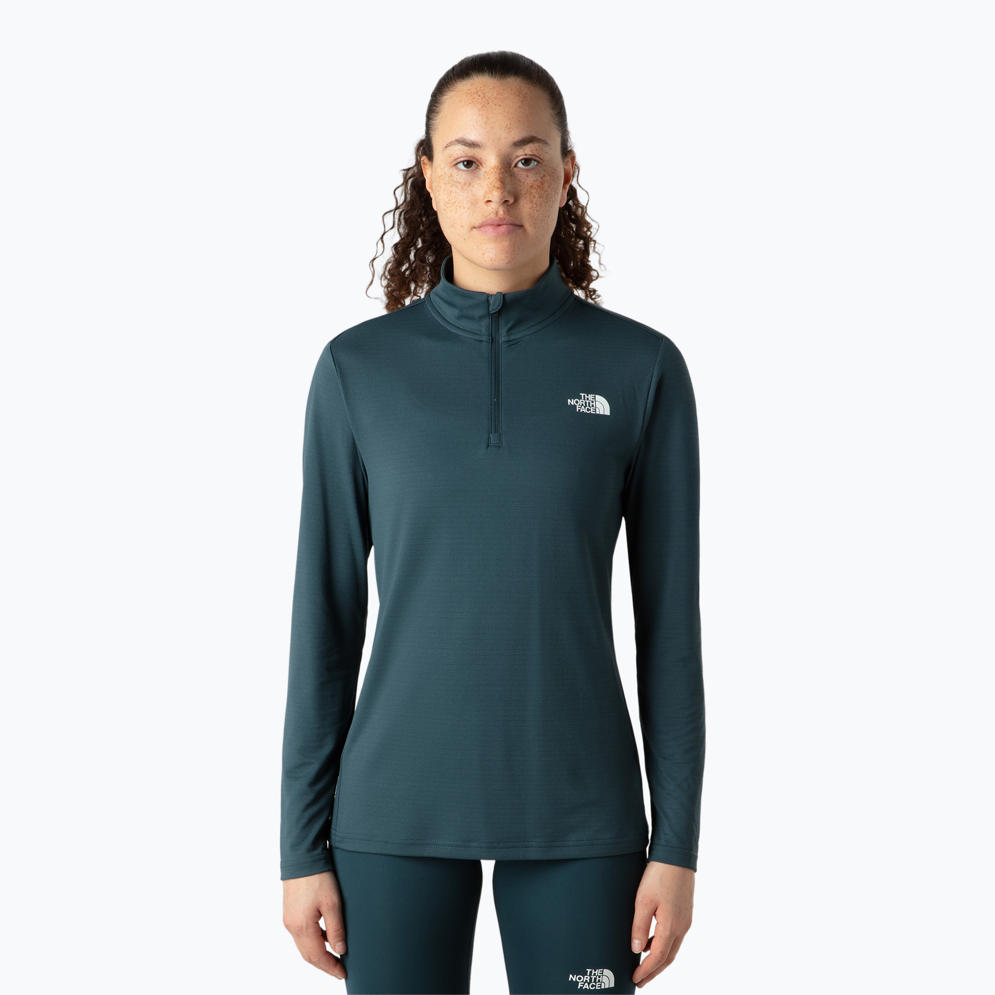 Koszulka damska The North Face Flex 1/4 Zip Slim deep cypress 
