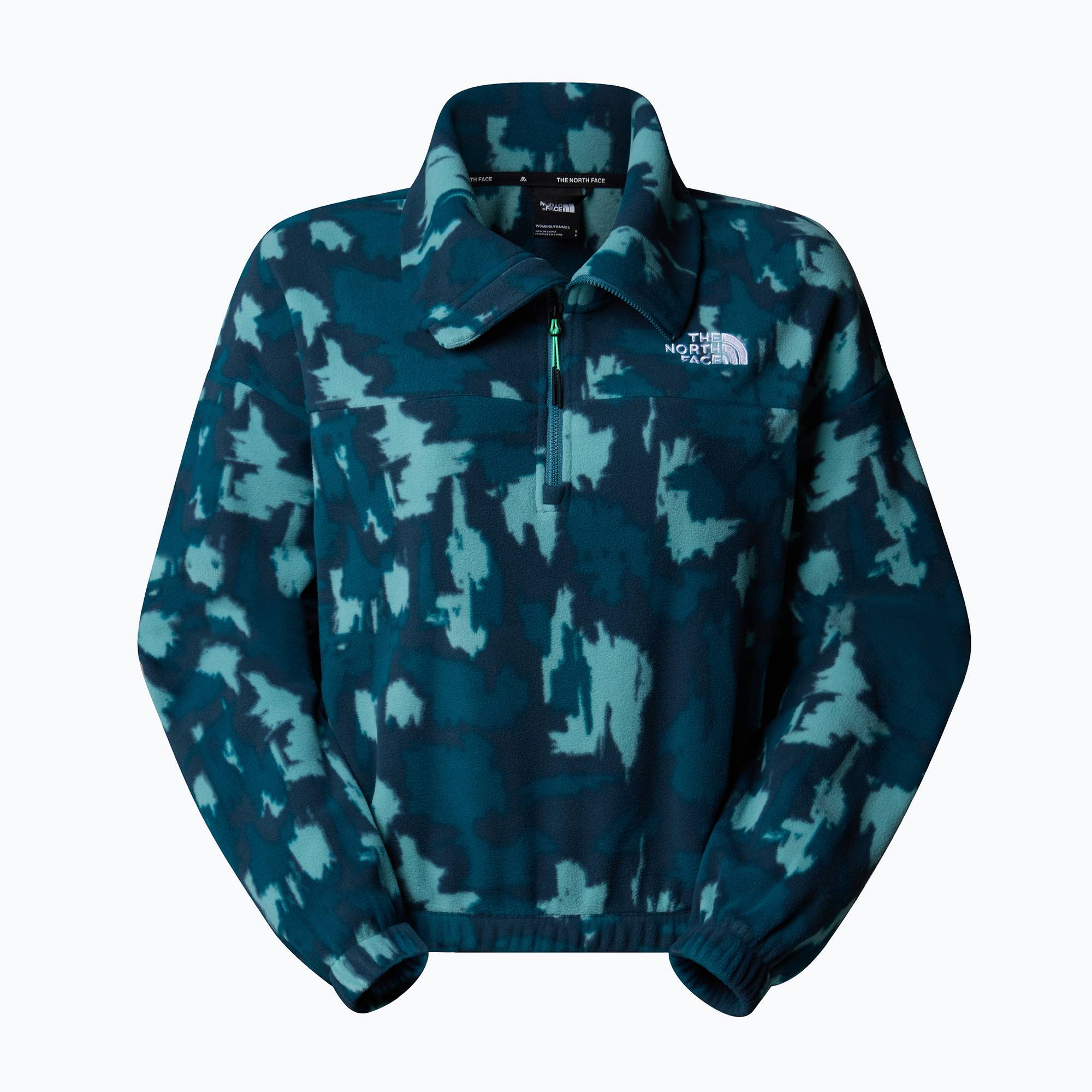 Bluza damska The North Face Mountain Athletics Fleece 1/4 Zip Print deep cypress painted 