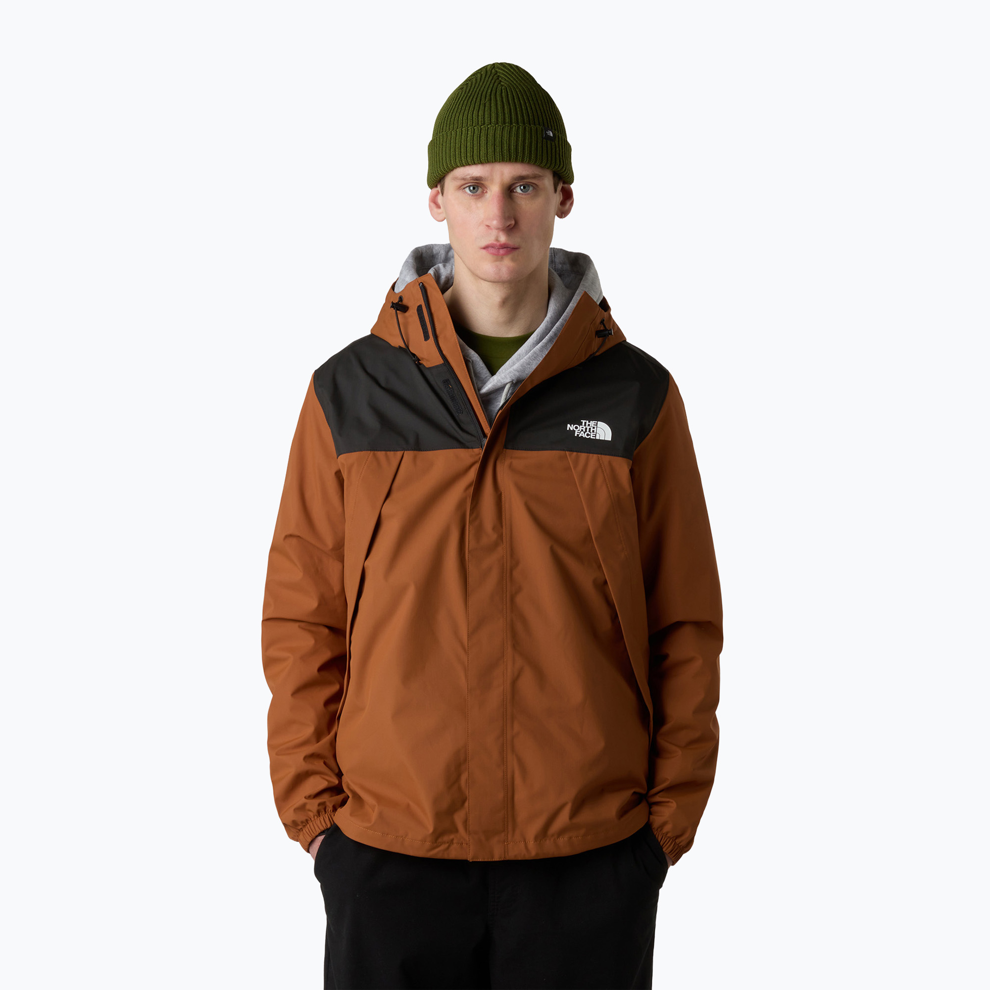 Kurtka przeciwdeszczowa męska The North Face Antora burnt umber/black 