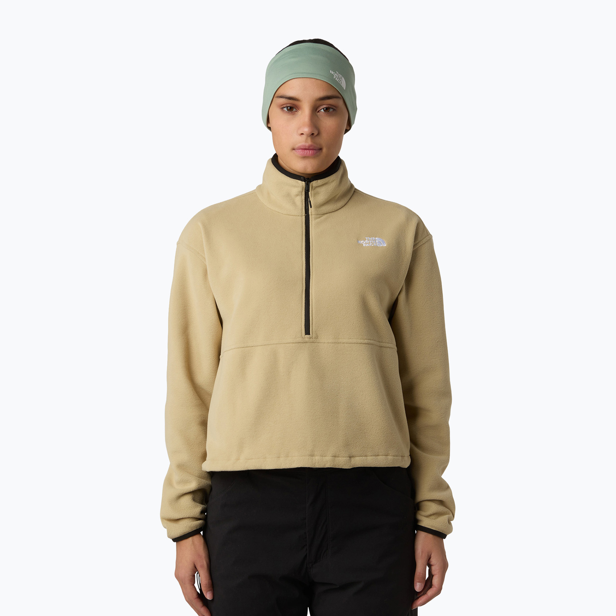Bluza damska The North Face Glacier Fleece 1/2 Zip Short khaki stone 