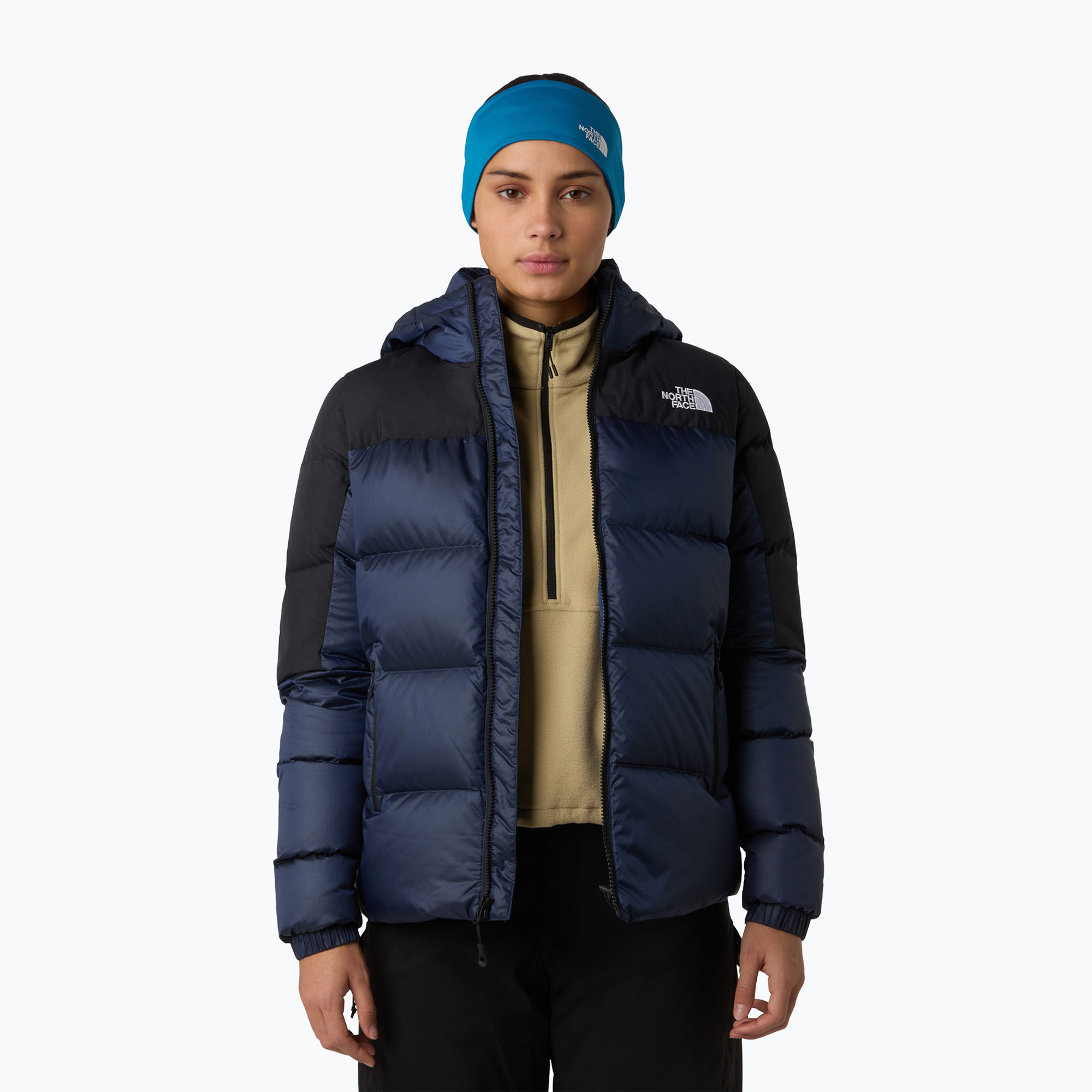 Kurtka puchowa damska The North Face Diablo Down 2.0 Hooded estate blue/black heather 