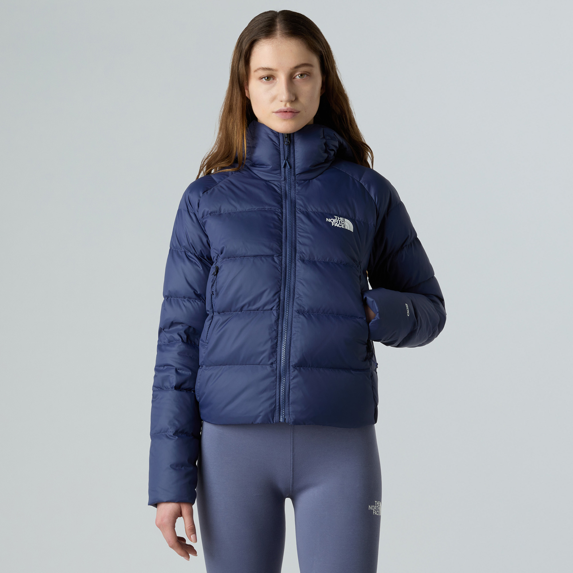 Kurtka puchowa damska The North Face Hyalite Down Hoodie lunar blue 
