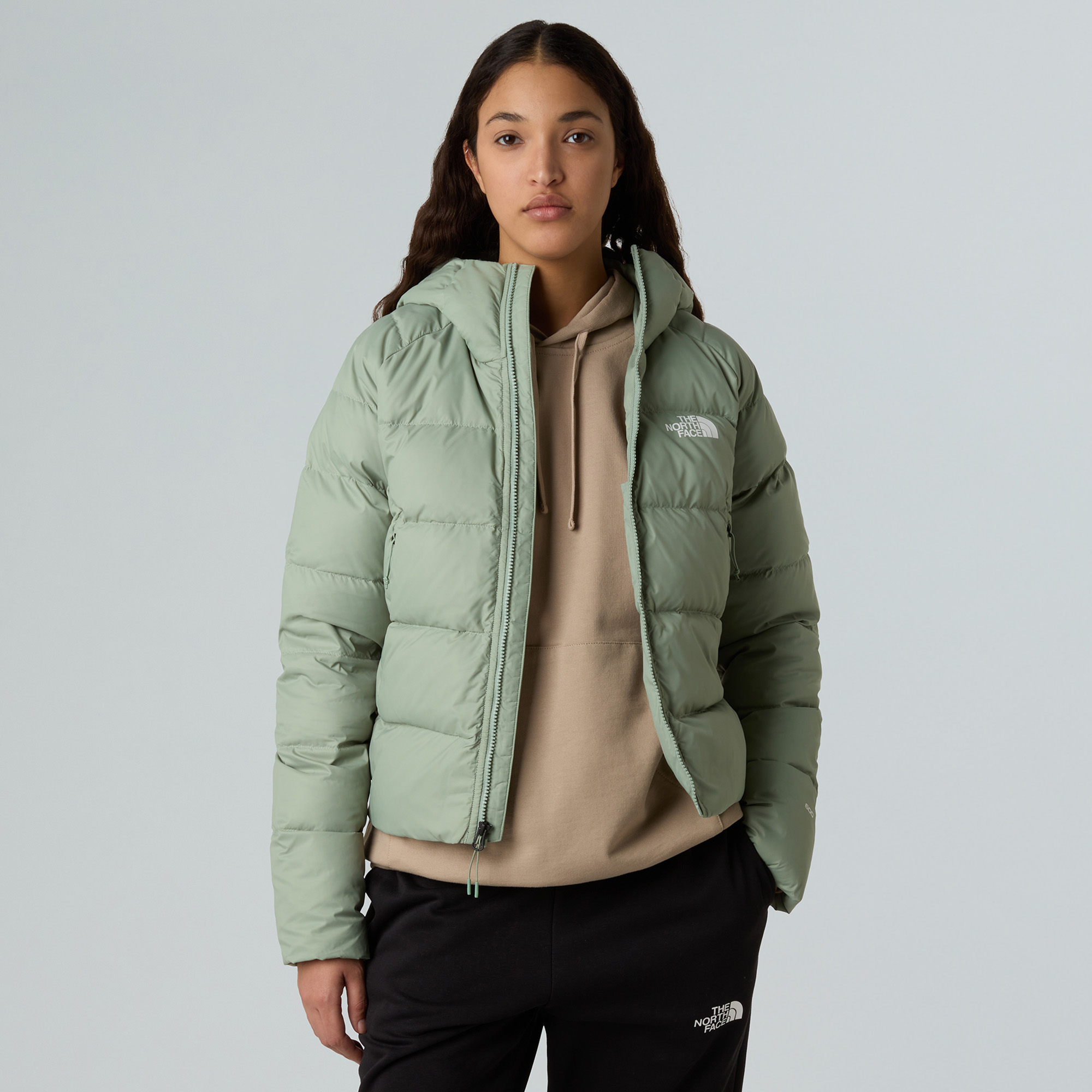 Kurtka puchowa damska The North Face Hyalite Down Hoodie state moss 