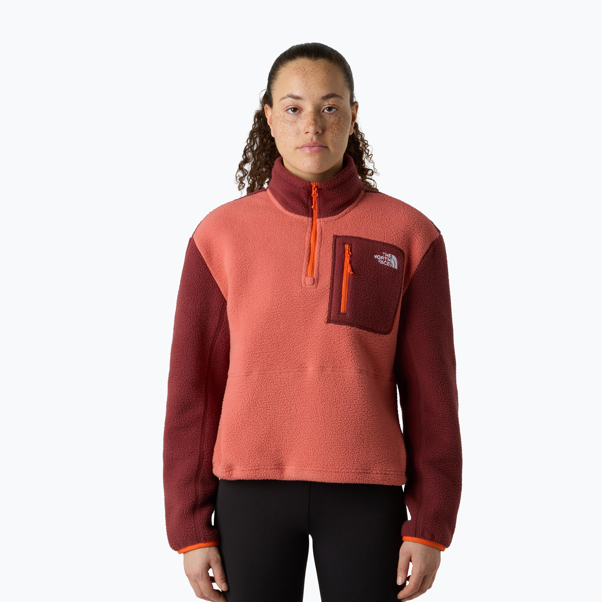 Bluza damska The North Face Yumiori 1/4 Zip mars dust/sumac/solar flare 