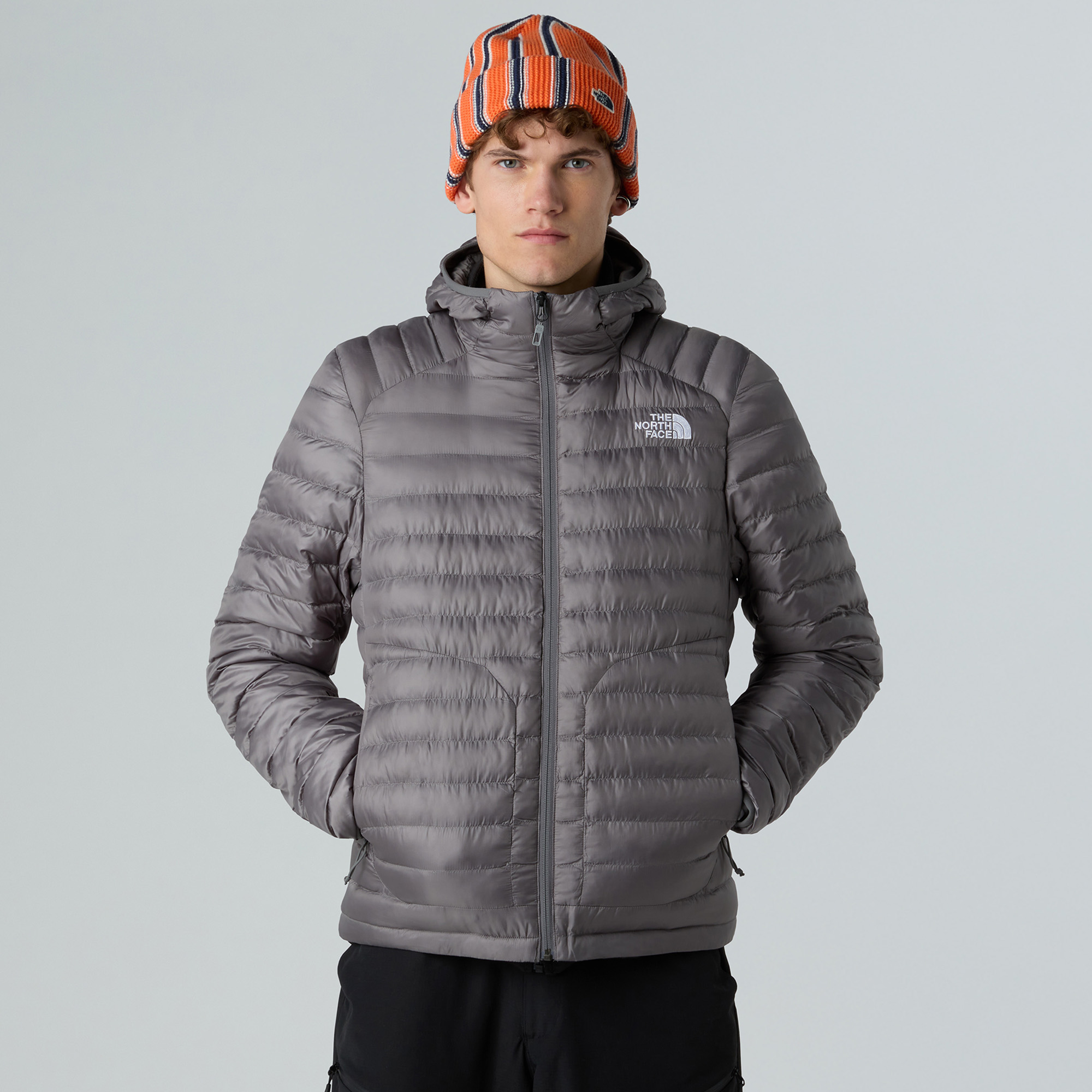 Kurtka  puchowa męska The North Face Huila Synthetic Hoodie smoked pearl 