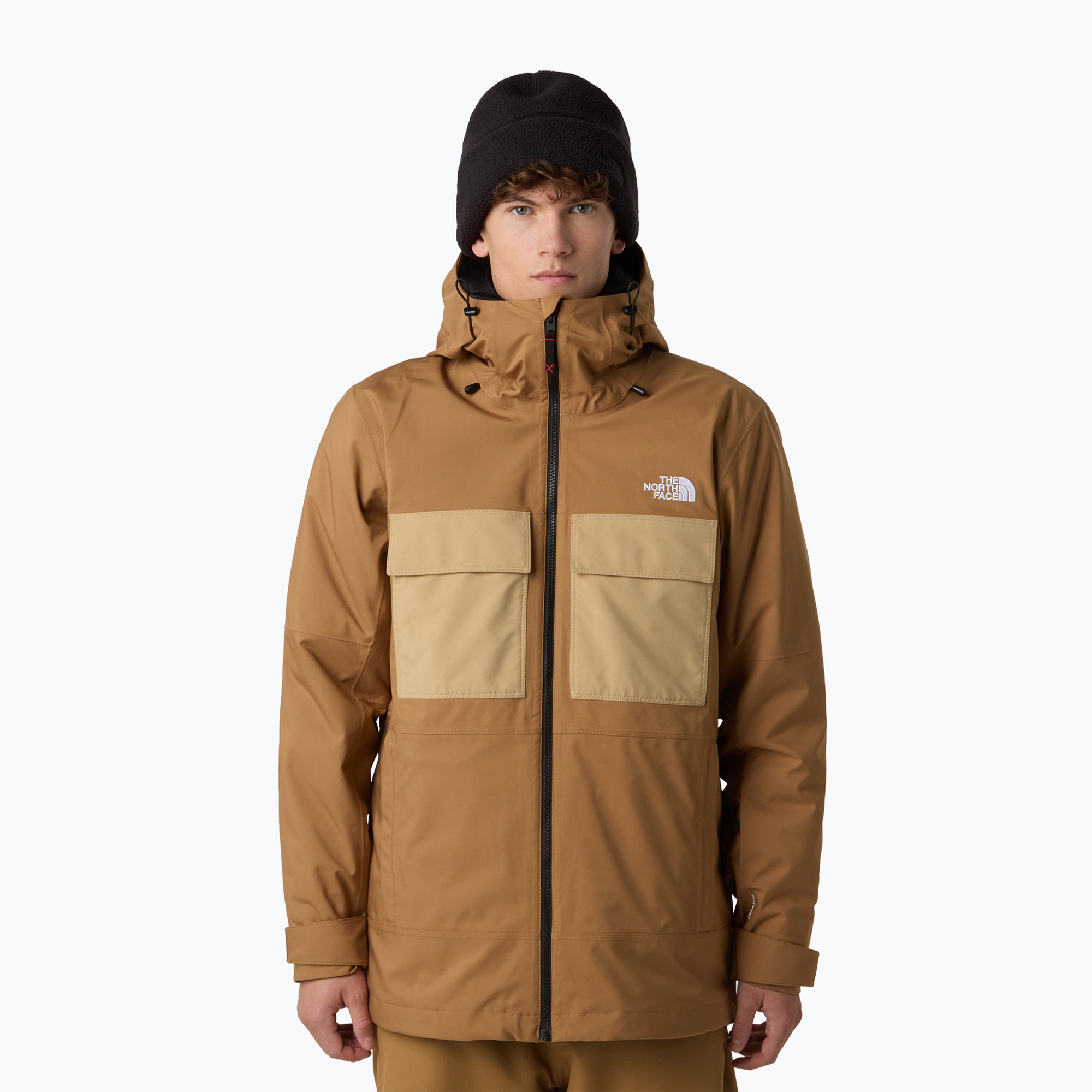 Giacca da snowboard da uomo The North Face Fourbarrel Triclimate utility brown/khaki (L) (Fourbarrel Triclimate NF0A7WYFWK21)