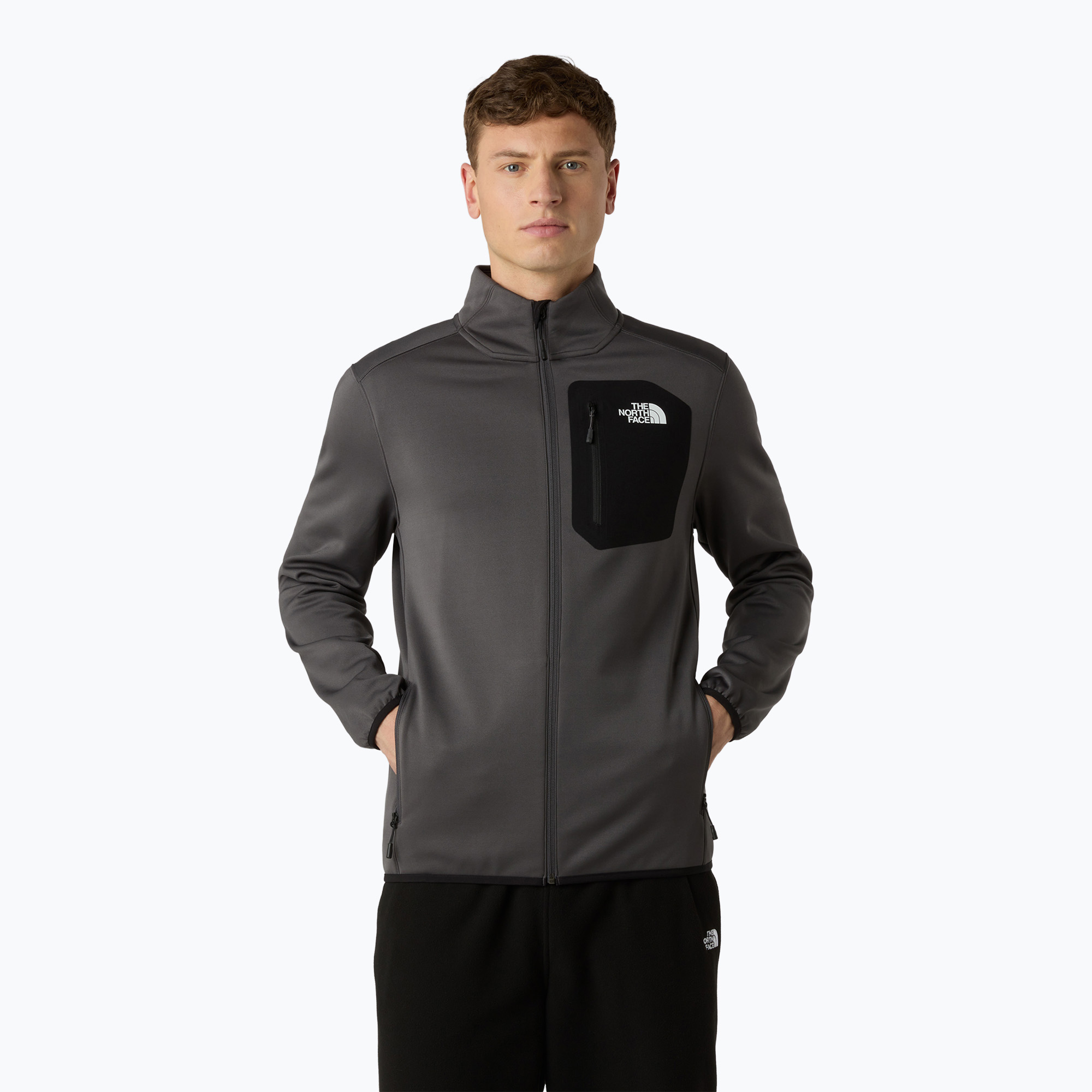 Hanorace pentru bărbați The North Face Crest Fz antracit gri/negru