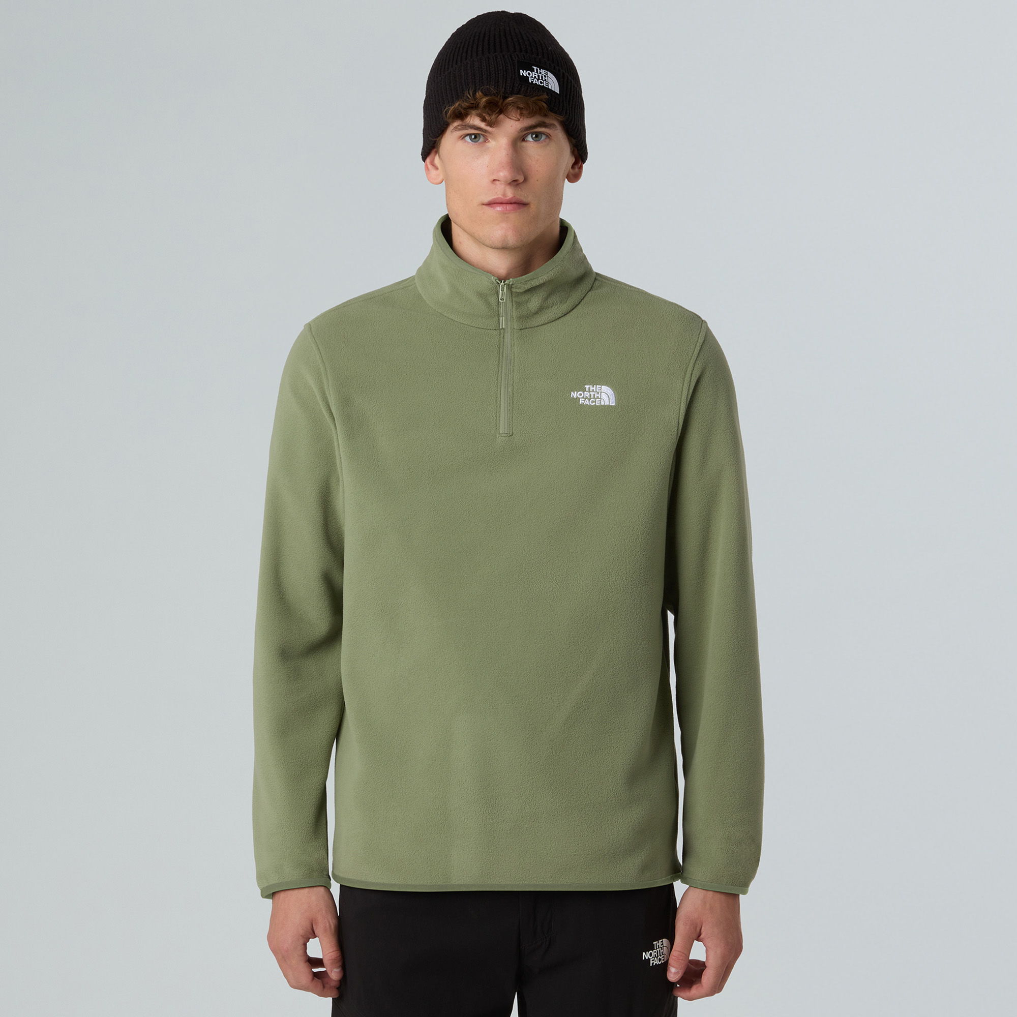 Bluza polarowa męska The North Face Glacier Fleece 1/4 Zip bark mist 