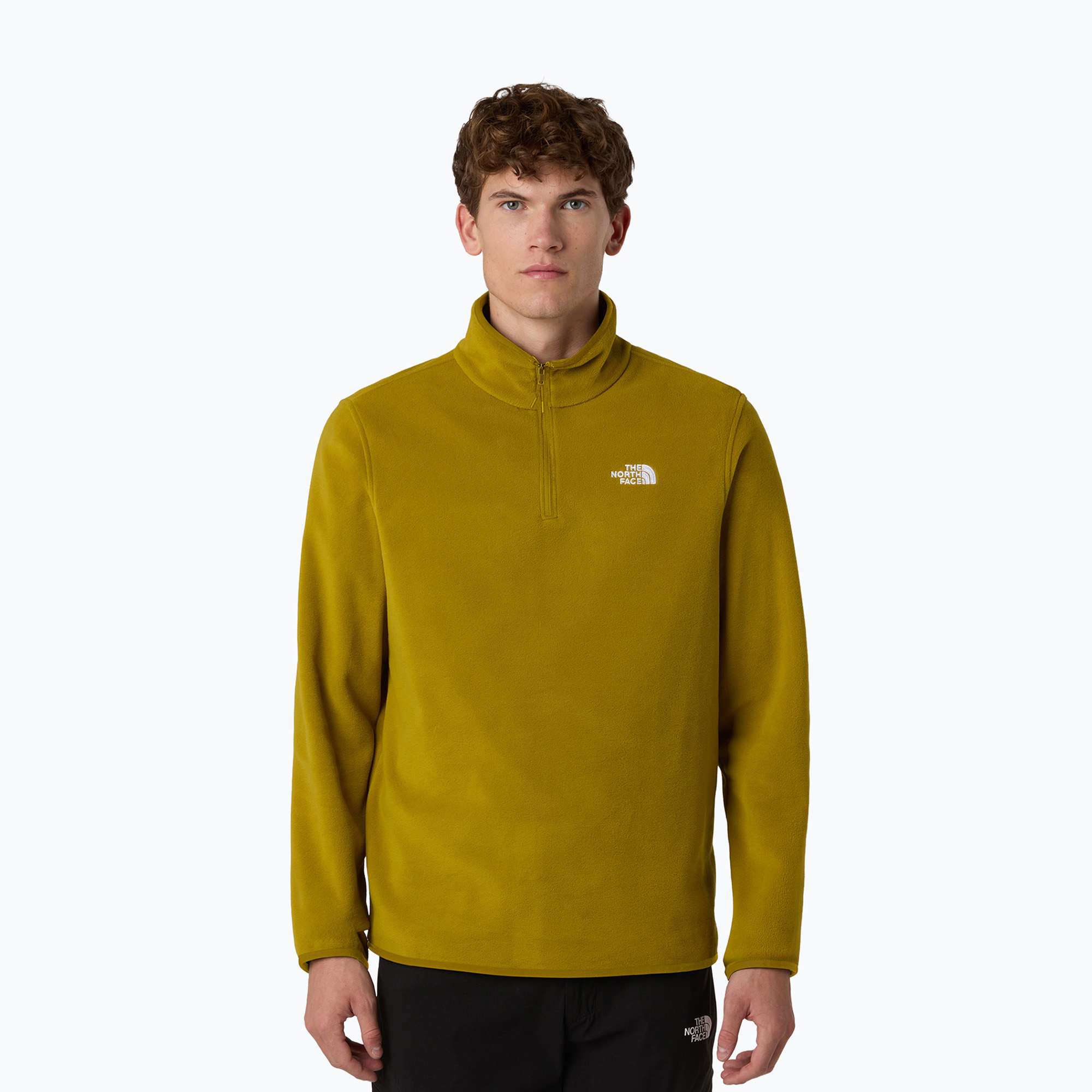 Bluza polarowa męska The North Face Glacier Fleece 1/4 Zip deep dijon 