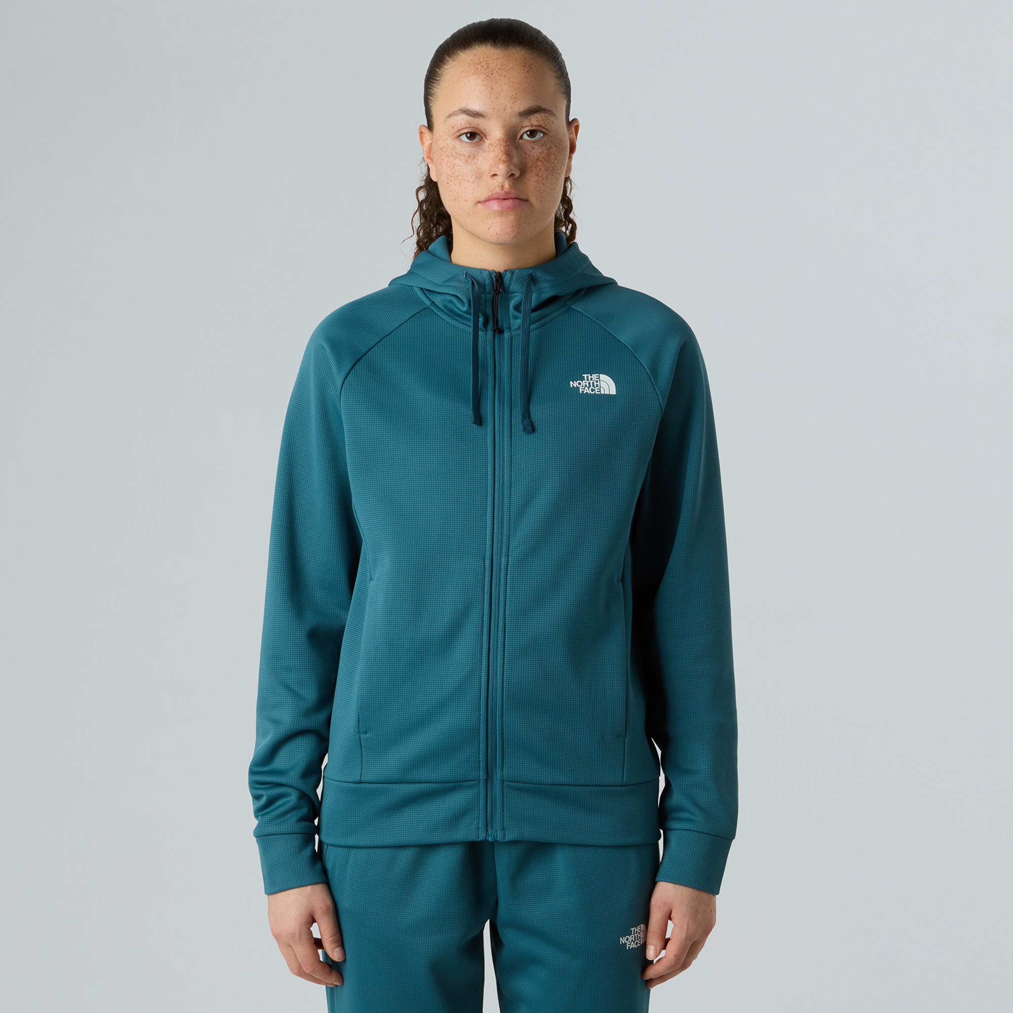 Bluza damska The North Face Reaxion 2.0 Hooded Full Zip space dark heather 