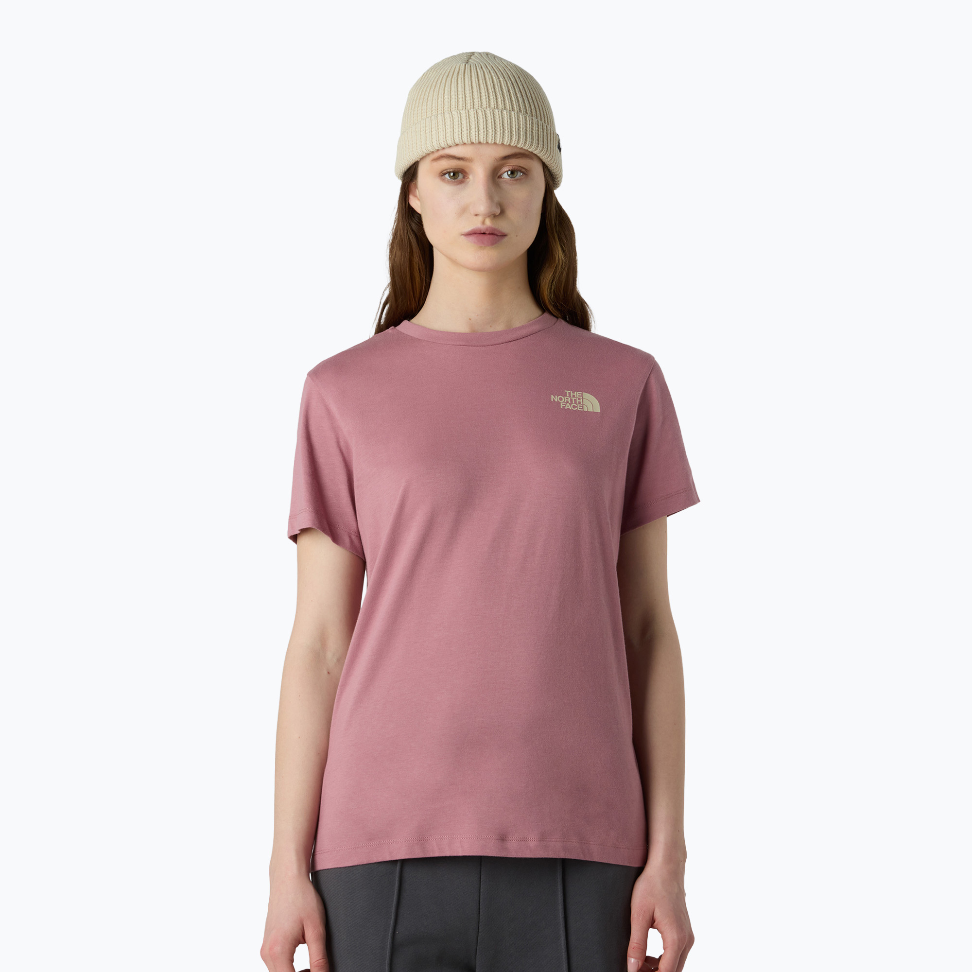Koszulka damska The North Face Box Nse Relaxed nostalgia rose/gravel 