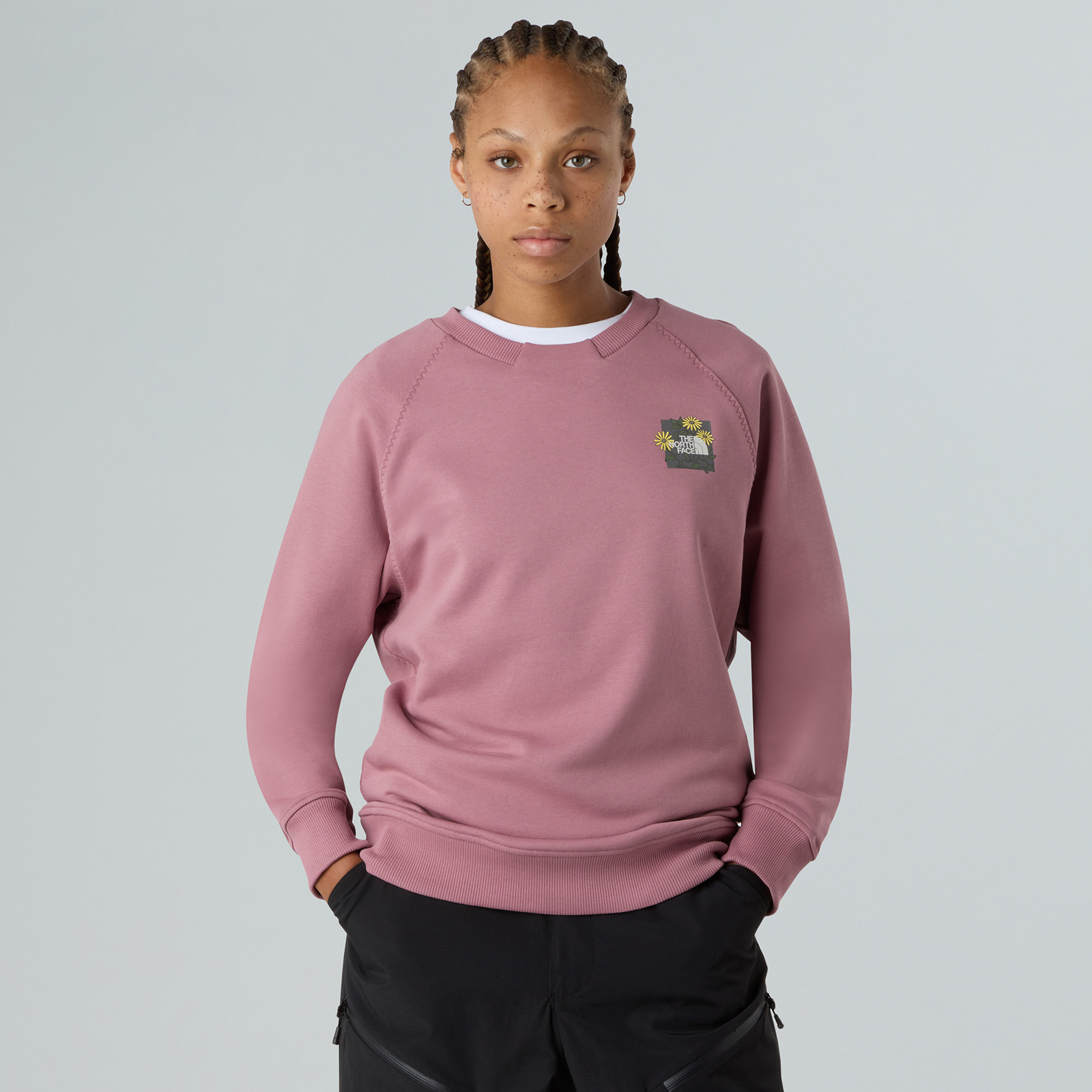 Bluza damska The North Face Connect Relaxed Crew Graphic nostalgia rose 