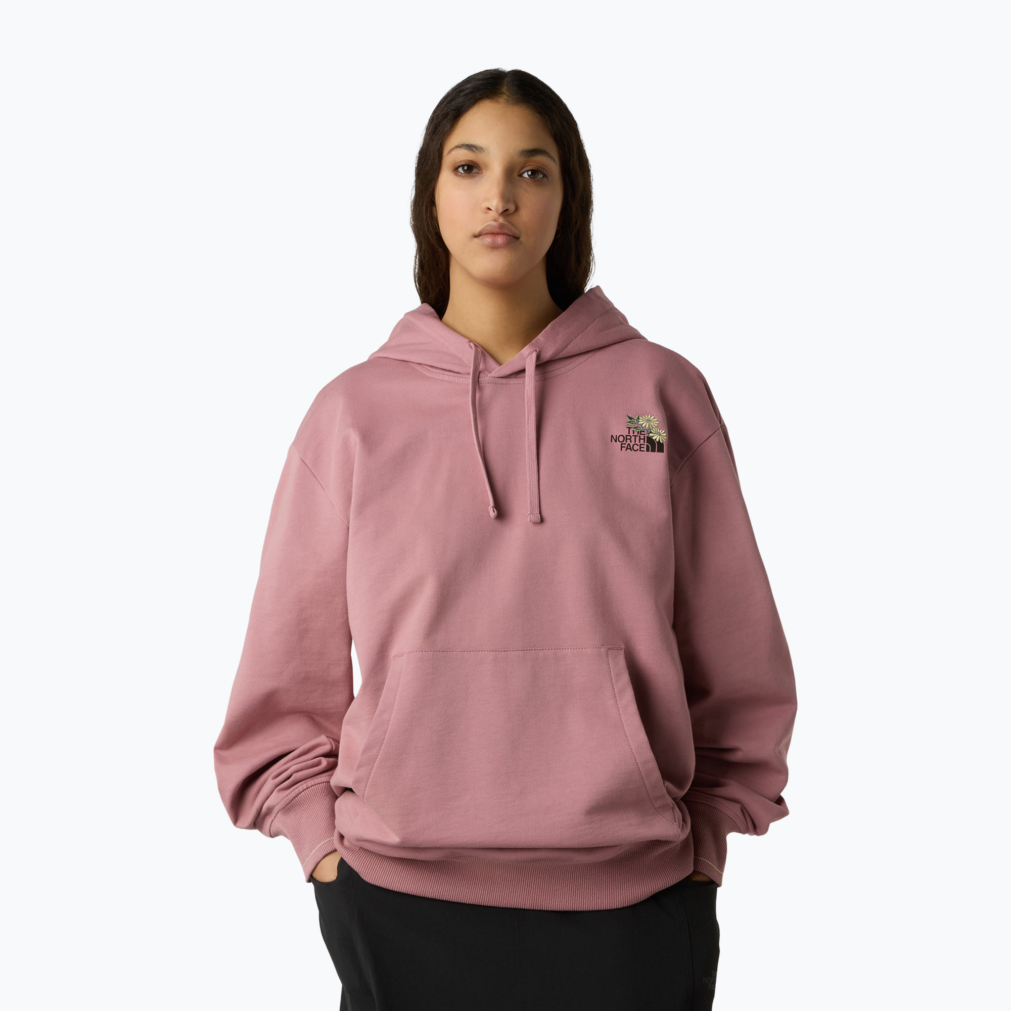 Bluza męska The North Face Flower Dome Relaxed Hooded GPH nostalgia rose 
