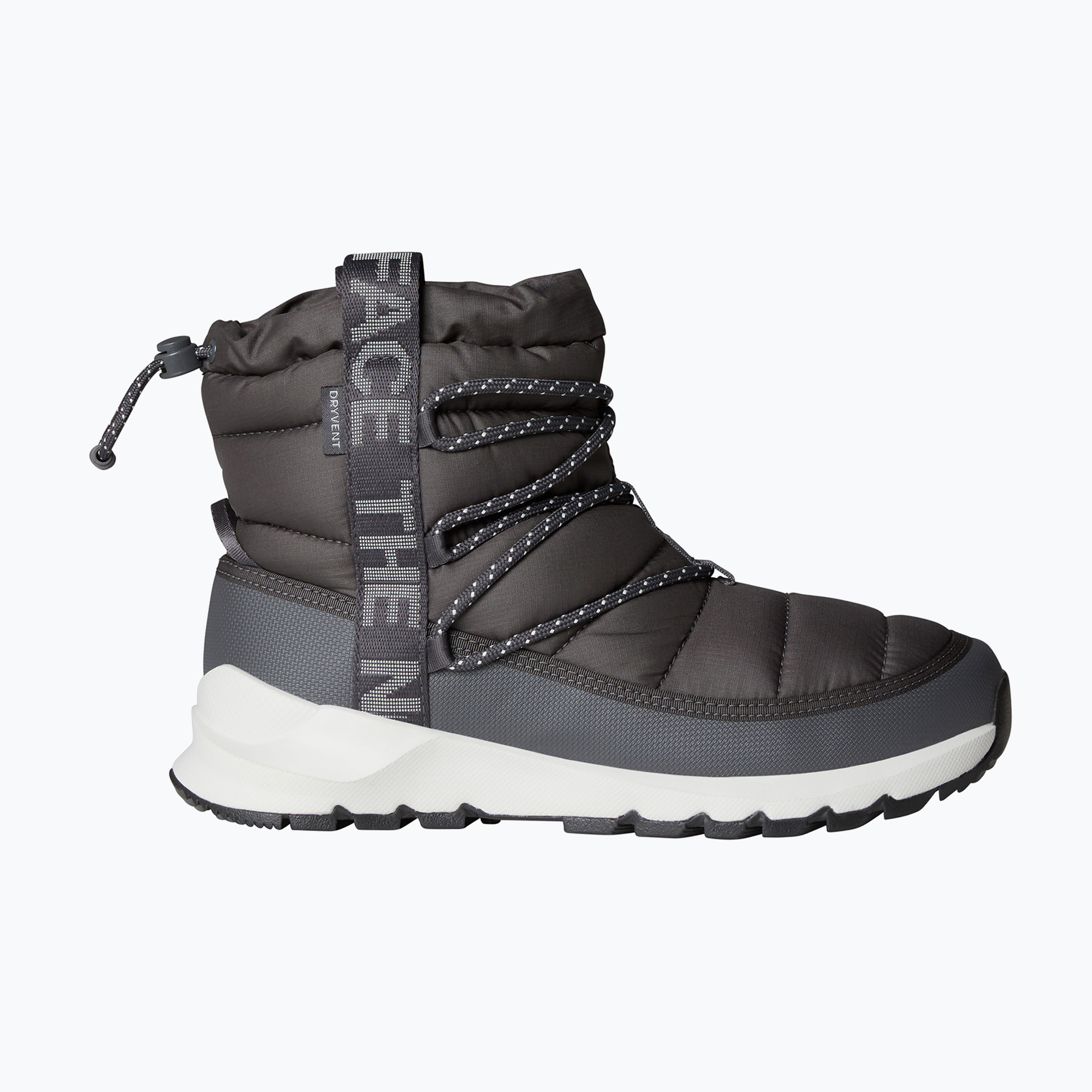 Śniegowce damskie The North Face Thermoball Lace Up WP anthracite grey/white ash 
