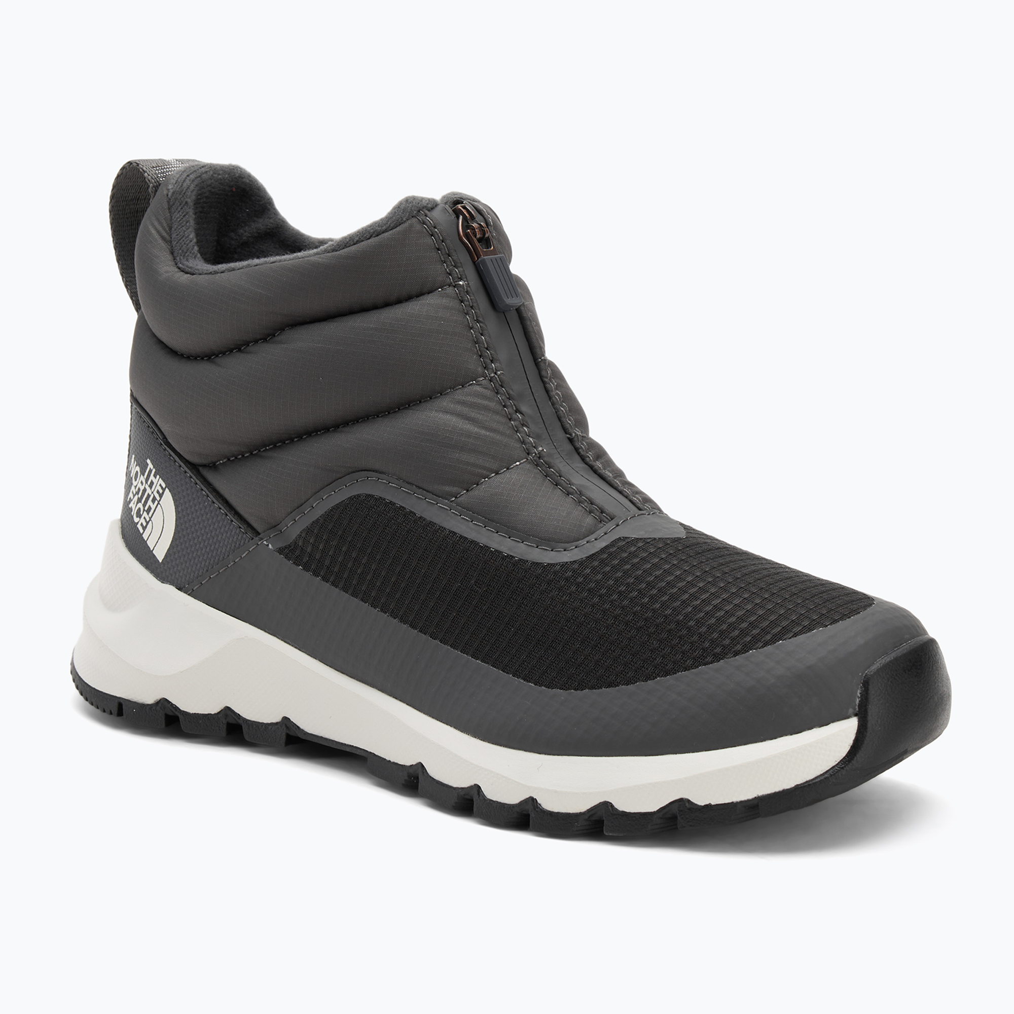 Śniegowce damskie The North Face Thermoball Progressive Zip II Wp anthracite grey/white ash 