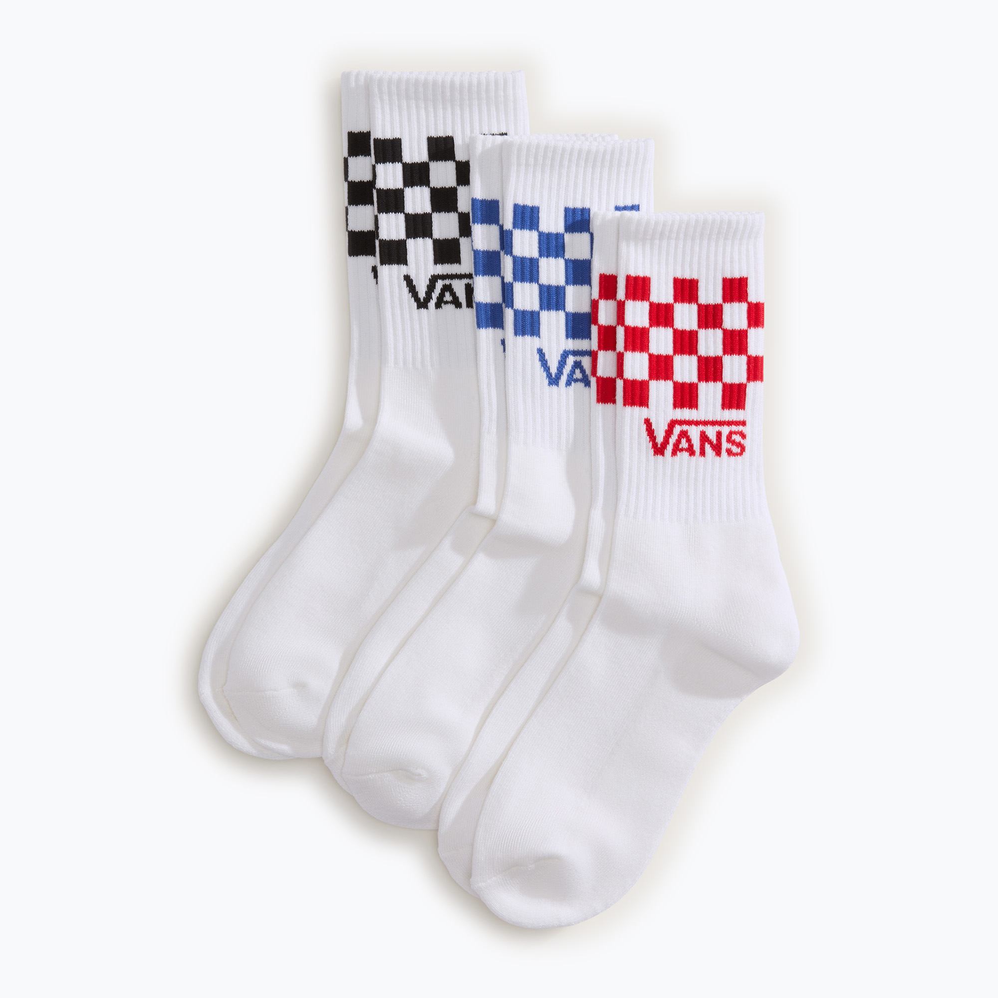 Чорапи Vans Classic Check Crew 3 чифта white