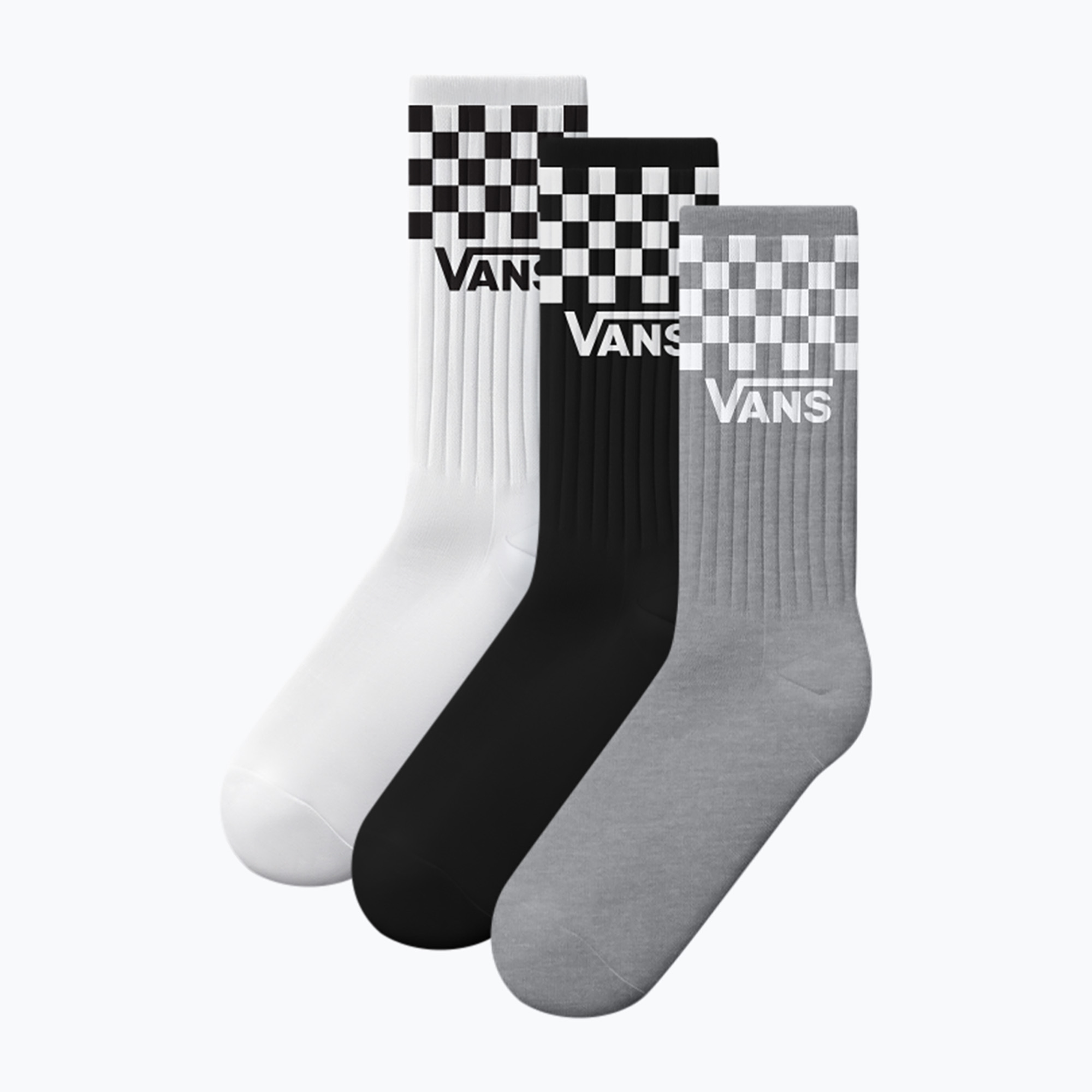 Чорапи Vans Classic Check Crew 3 чифта black/white