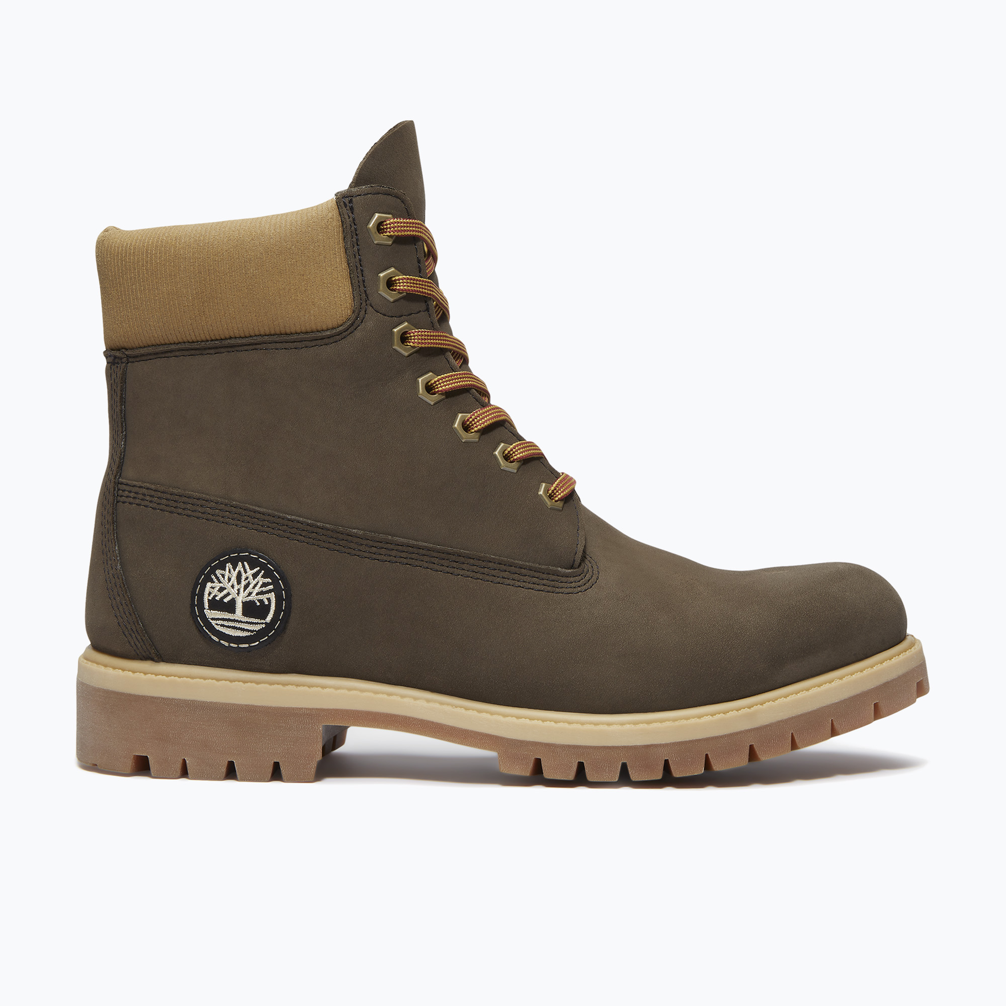 Buty męskie Timberland Premium 6 Inch Lace Up Waterproof dark brown nubuck/olive 