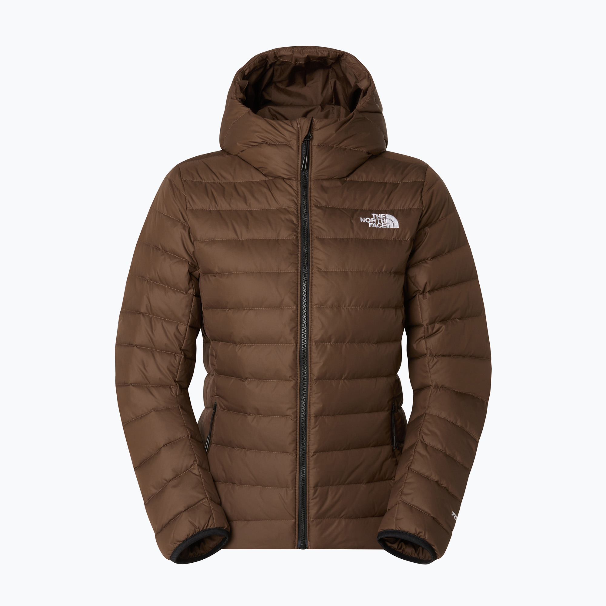 Kurtka puchowa damska The North Face Down Hooded smokey brown 