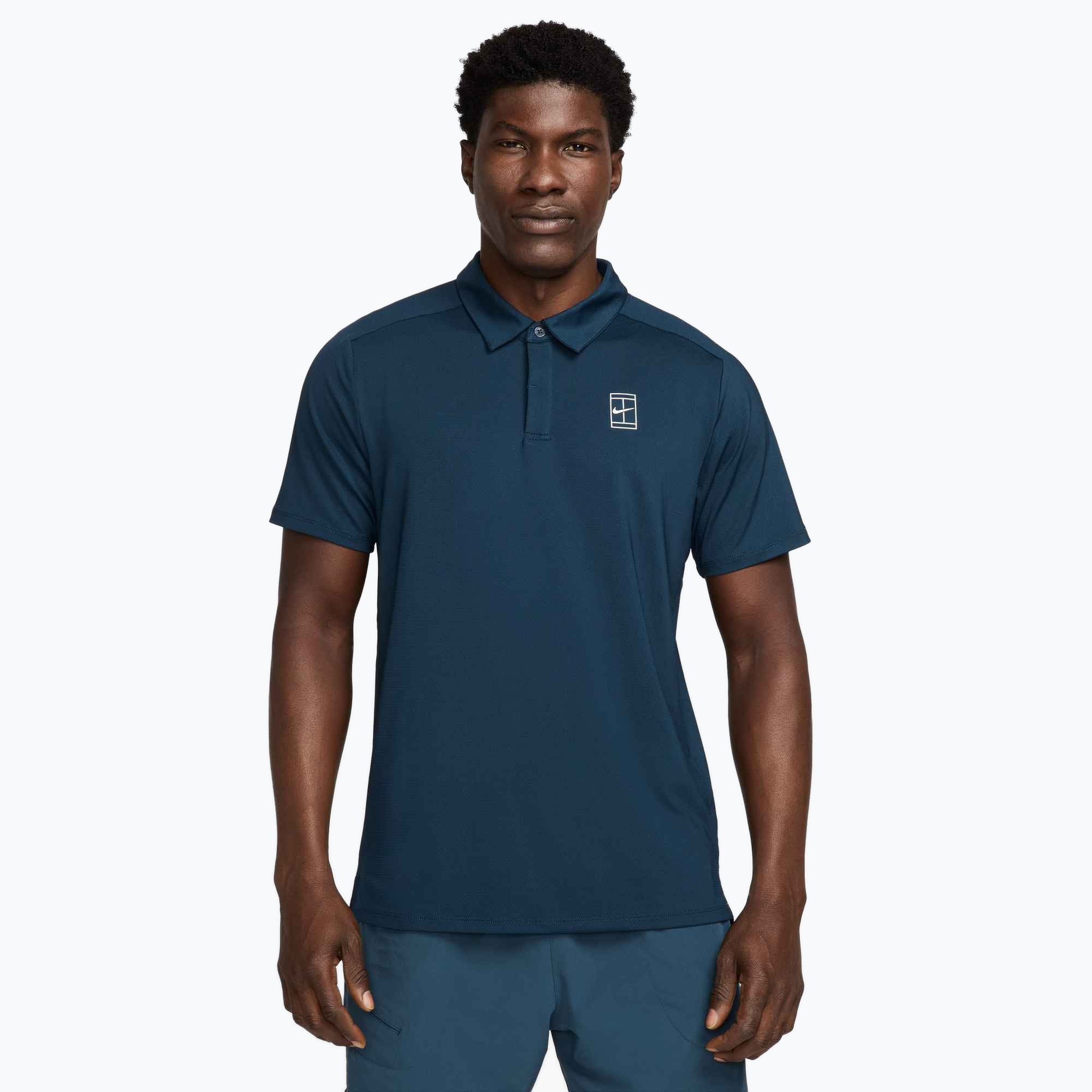 Koszulka polo tenisowa męska Nike Court Dri-Fit Advantage armory navy/white/white 