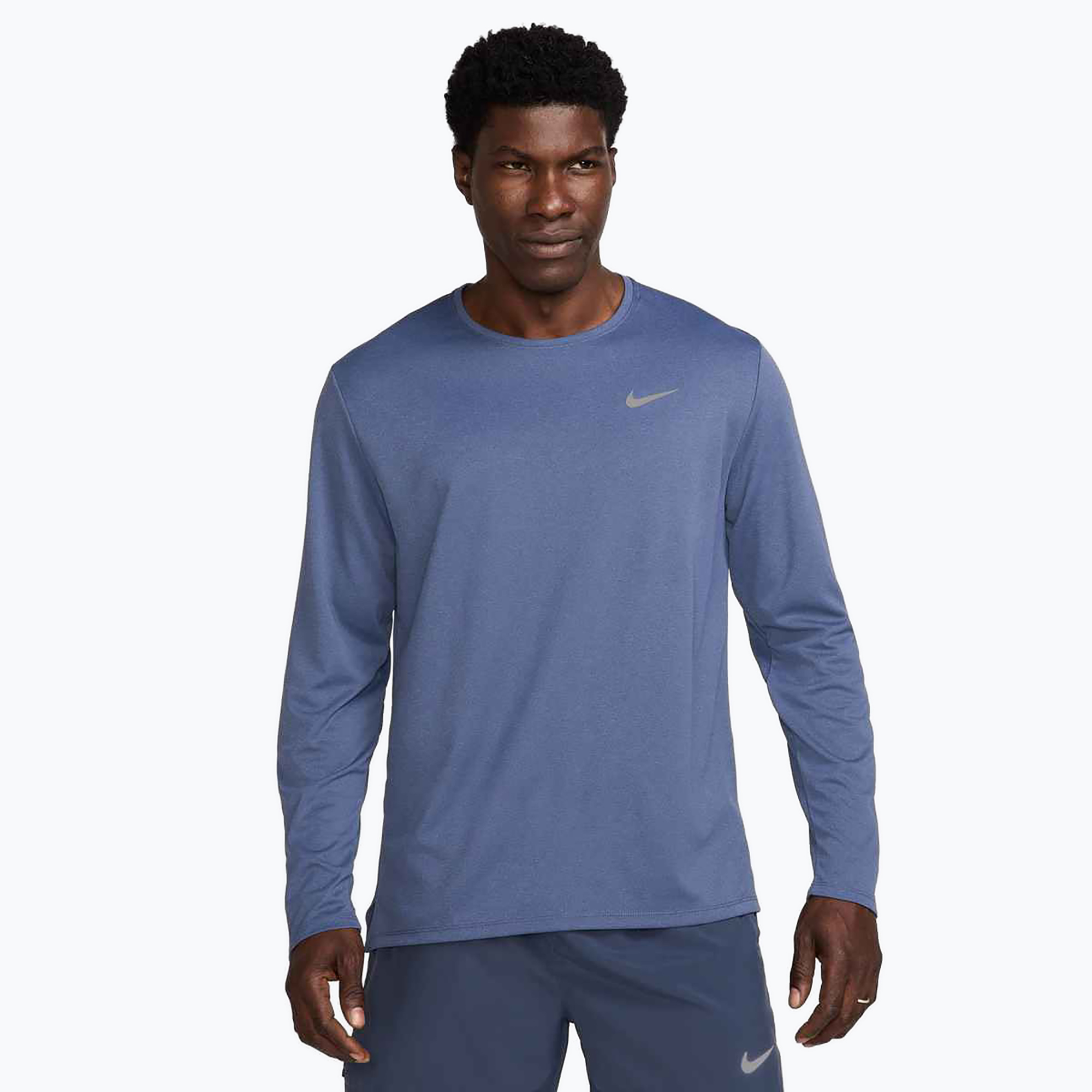 Men's Nike Miler Dri-Fit UV diffused blue running longsleeve