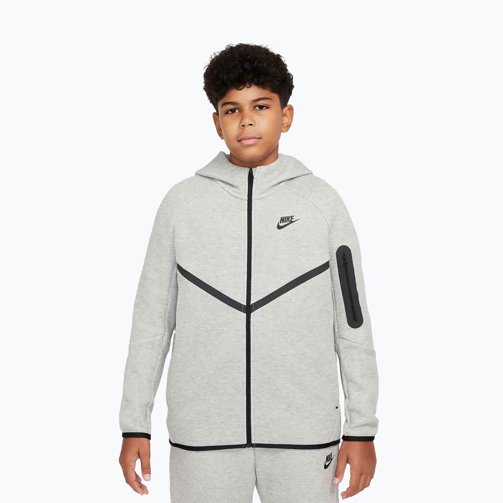 Bluza dziecięca Nike Sportswear Tech Fleece Full-Zip dark grey heather/black/black 