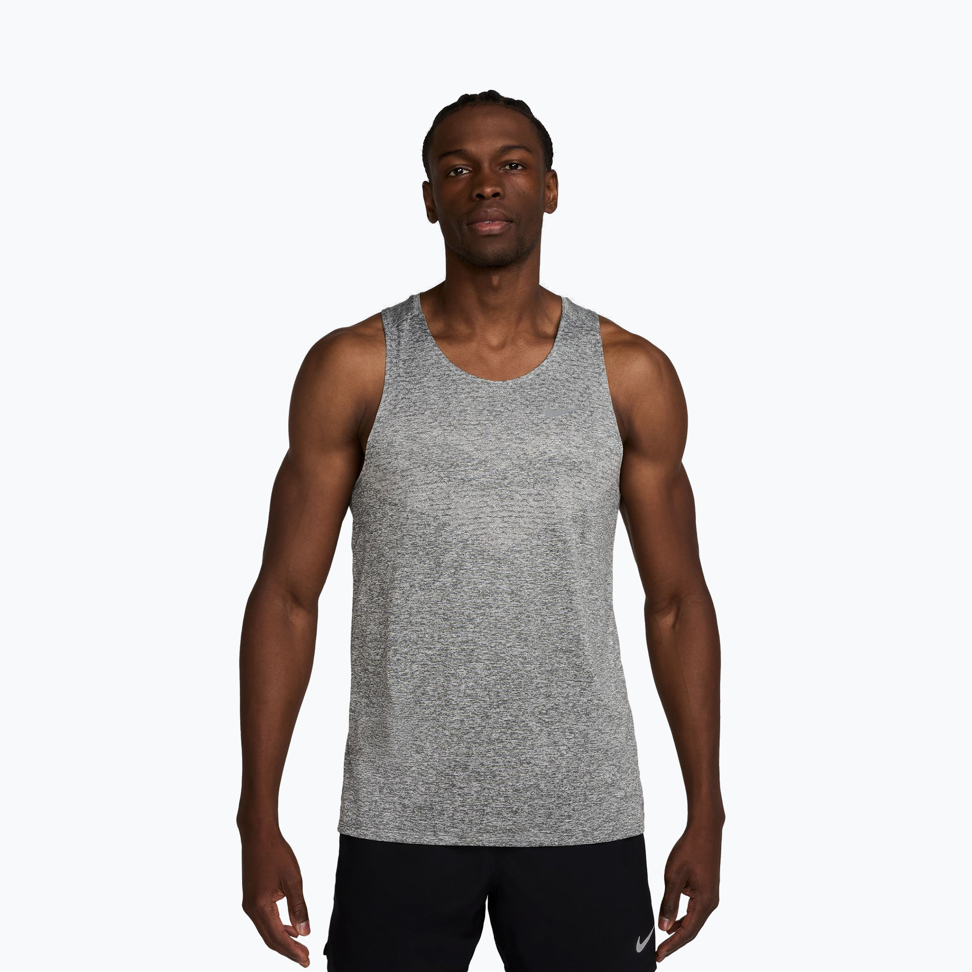 Koszulka do biegania męska Nike Stride Dri-Fit ADV smoke grey/heather 