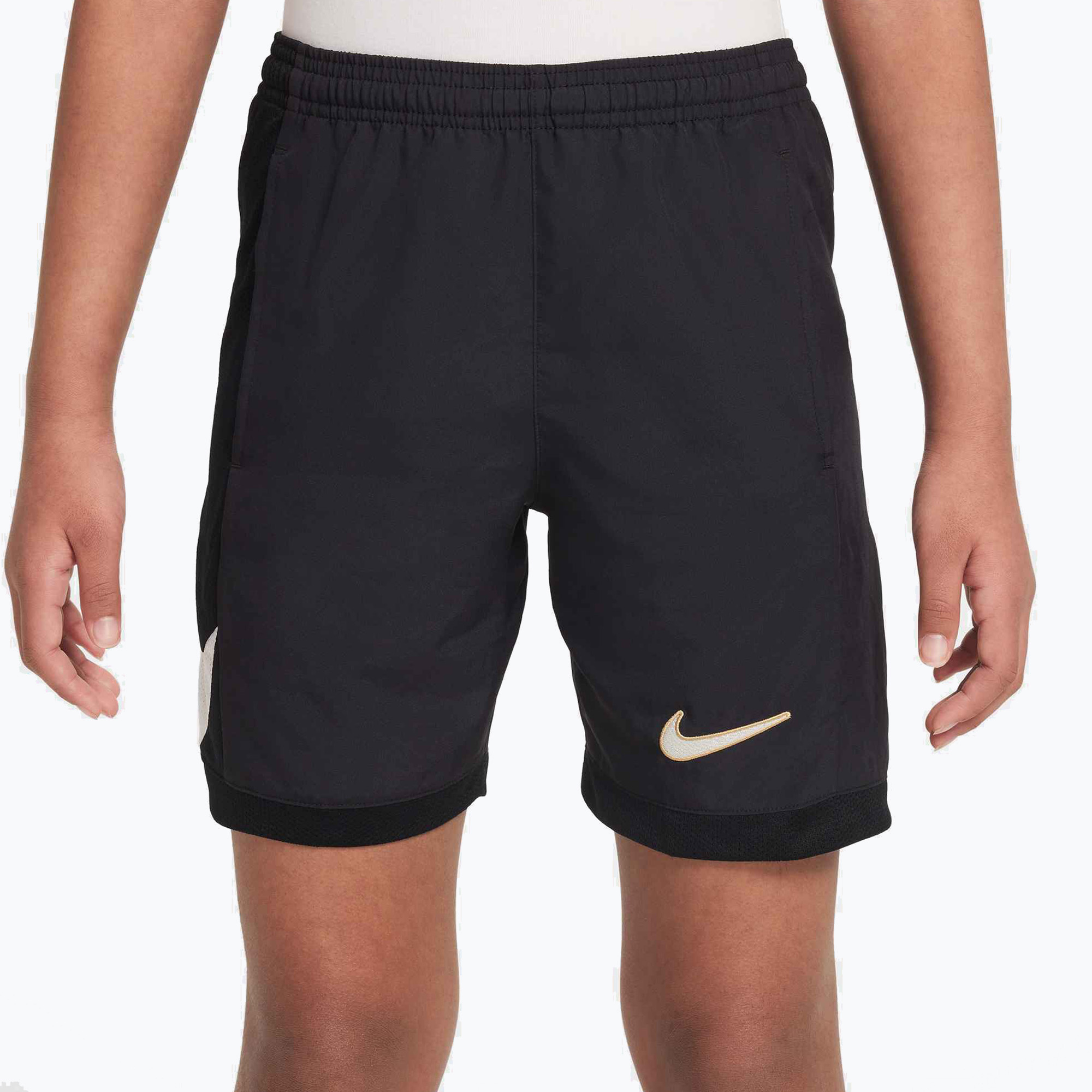 Детски футболни шорти Nike Academy Dri-Fit Jr black/black/pale ivory/pale ivory