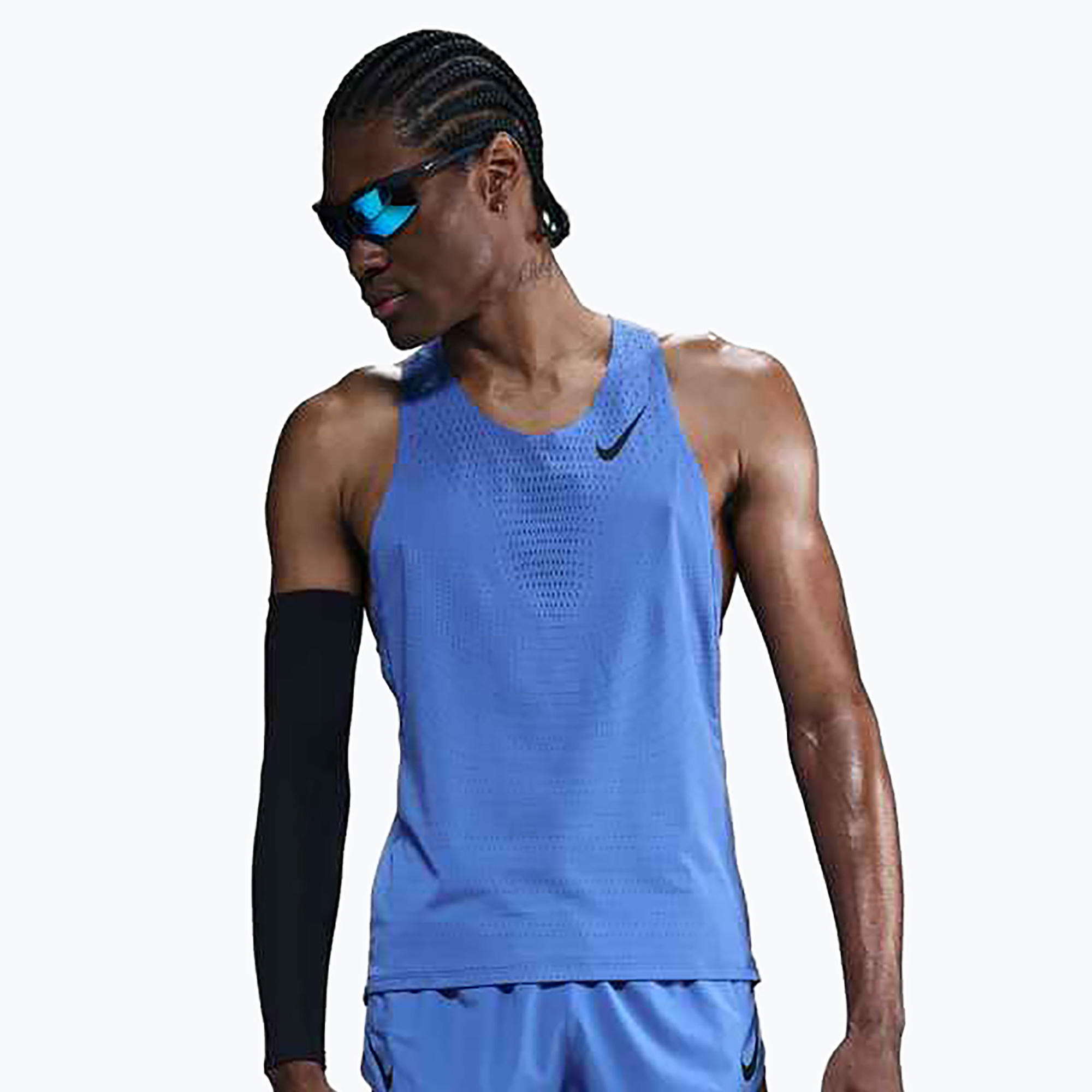 Koszulka do biegania męska Nike AeroSwift Dri-Fit ADV comet blue/black 