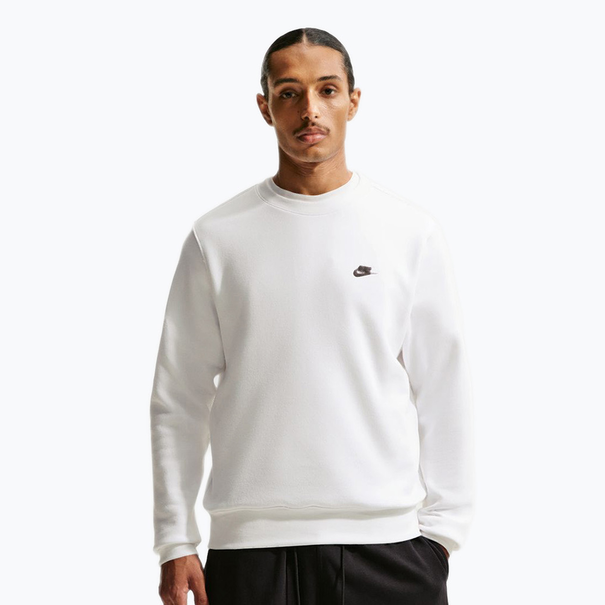 Bluza męska Nike Club Fleece Crew white/black
