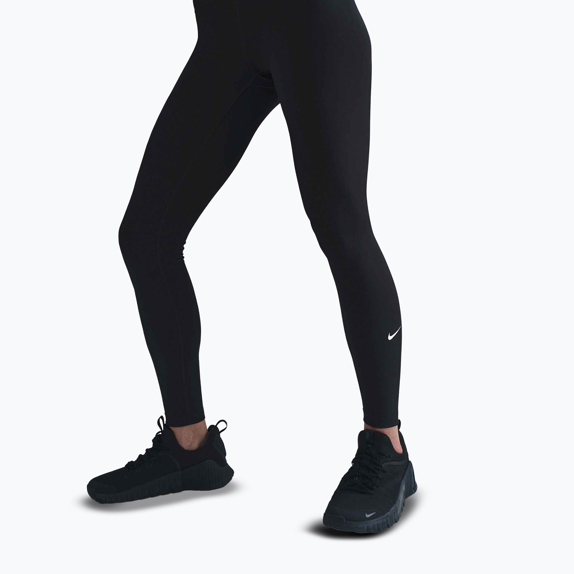 Women's leggings Nike One High-Waisted black/white (XS)