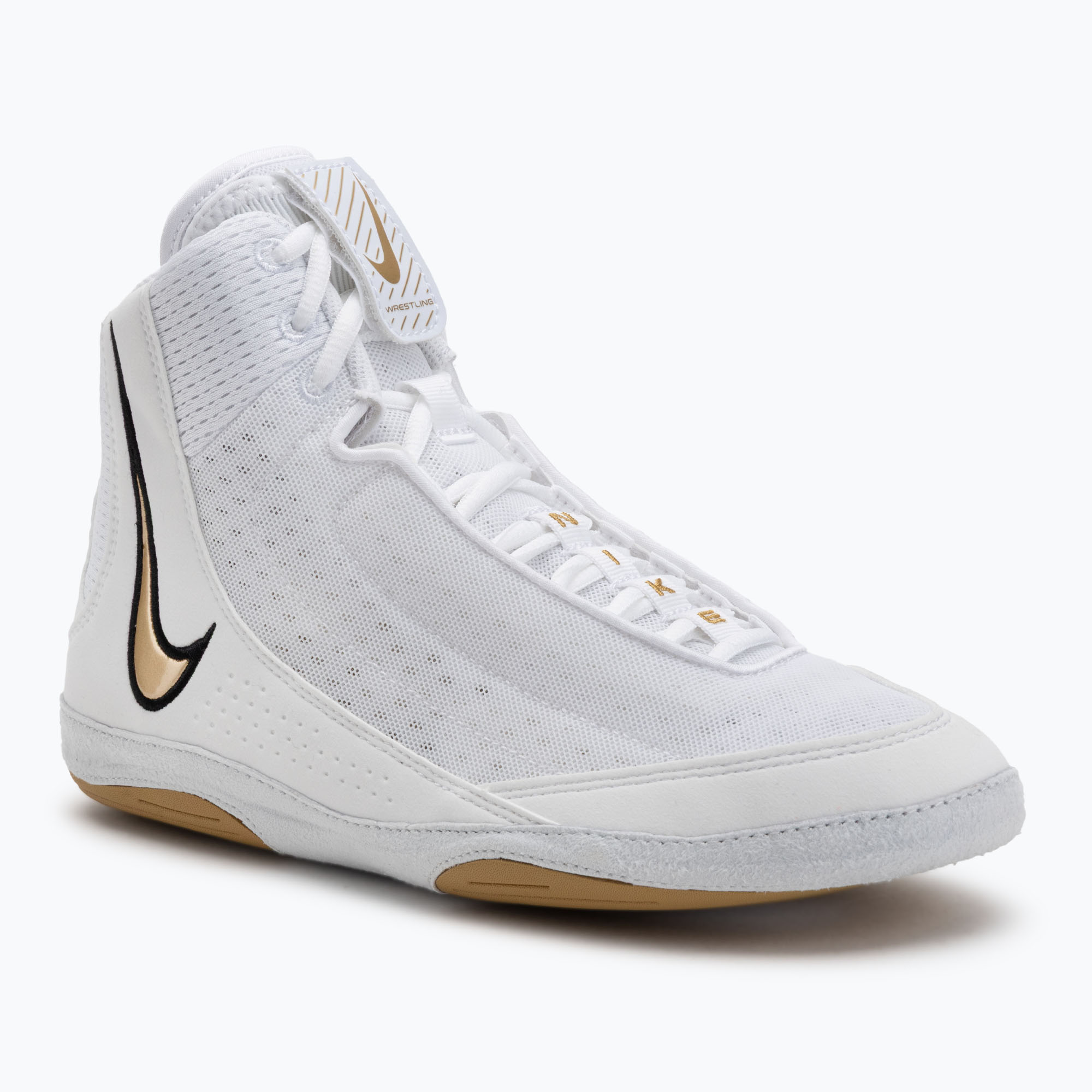 Zápasnícka obuv Nike Inflict 4 white/metallic gold/photon dust/black (Inflict 4 HM9674-102)