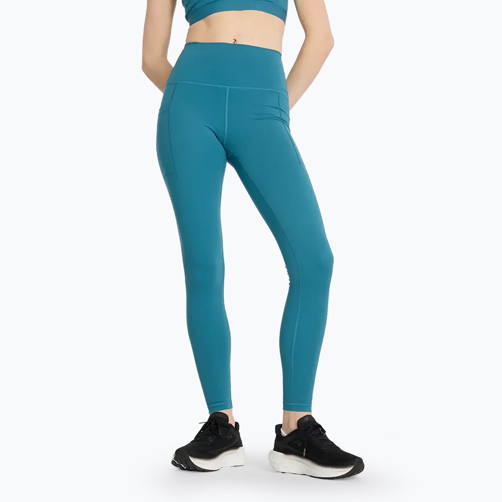 Legginsy damskie New Balance Sleek Pocket High Rise terrarium 