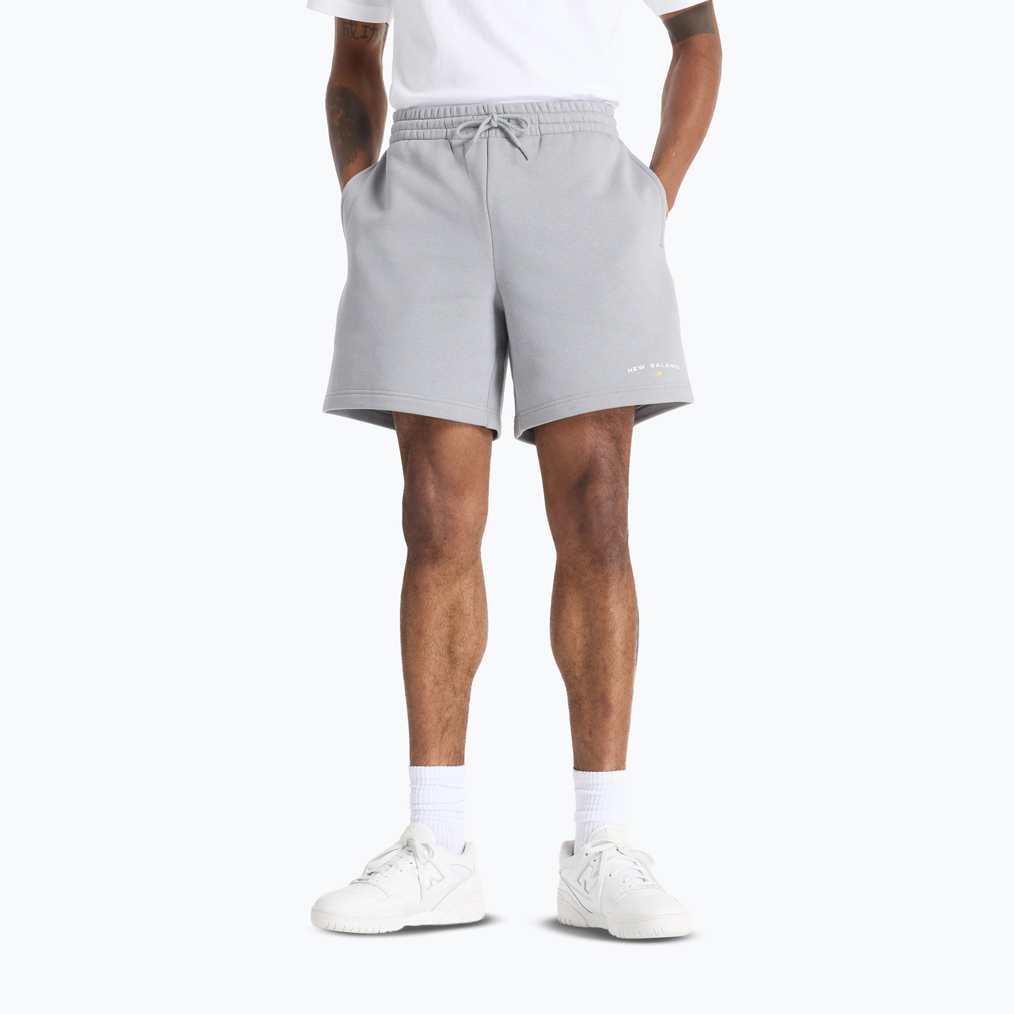 Мъжки шорти New Balance Reimagined Fleece Graphic slategrey