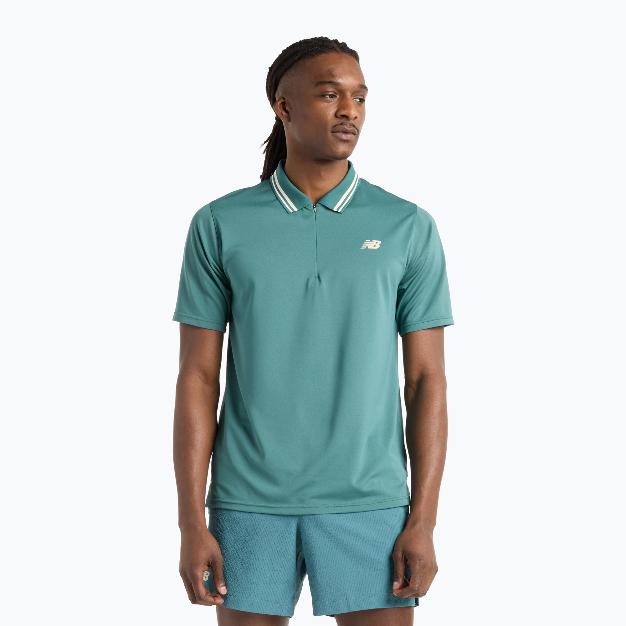 Мъжка тениска New Balance Tournament Polo new spruce
