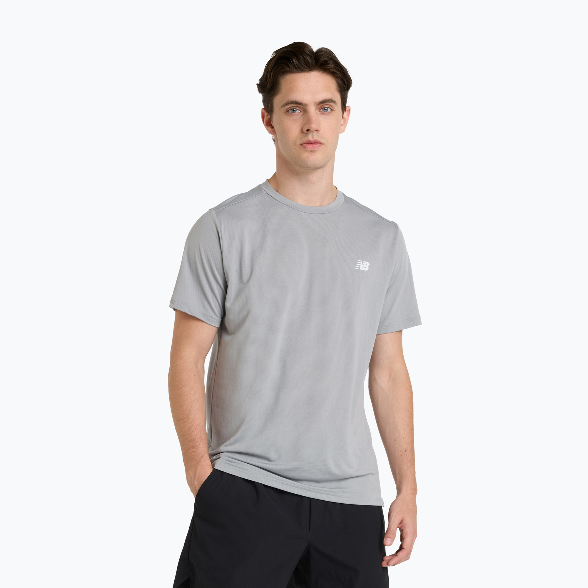 Мъжка тениска за бягане New Balance Sport SS slategre