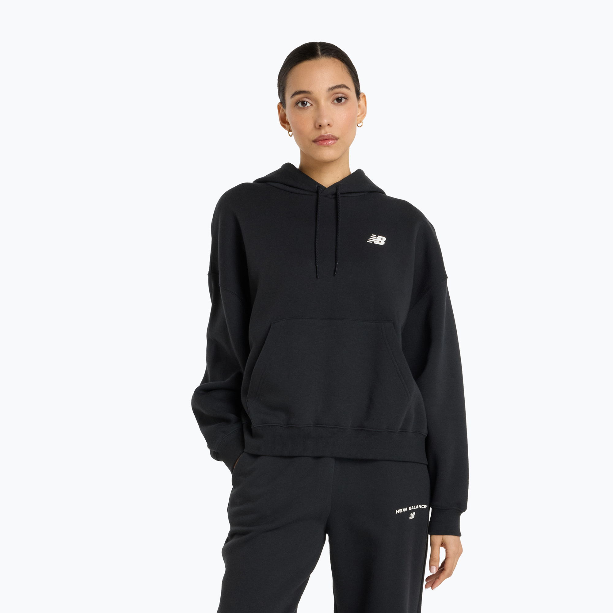 New Balance Reimagine Fleece Hoodie black за жени