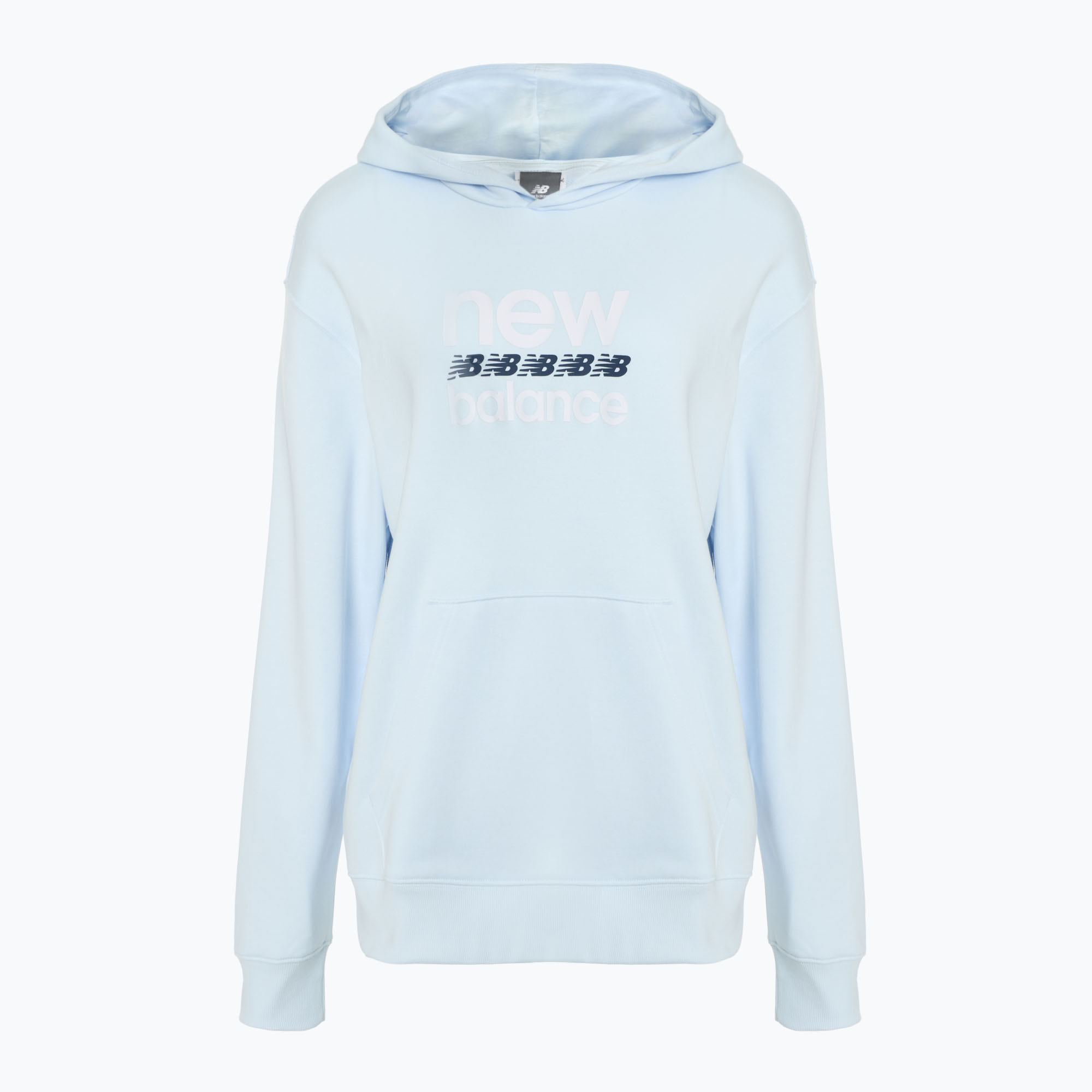Bluza damska New Balance Sport Graphic French Terry Hoodie ice blue 
