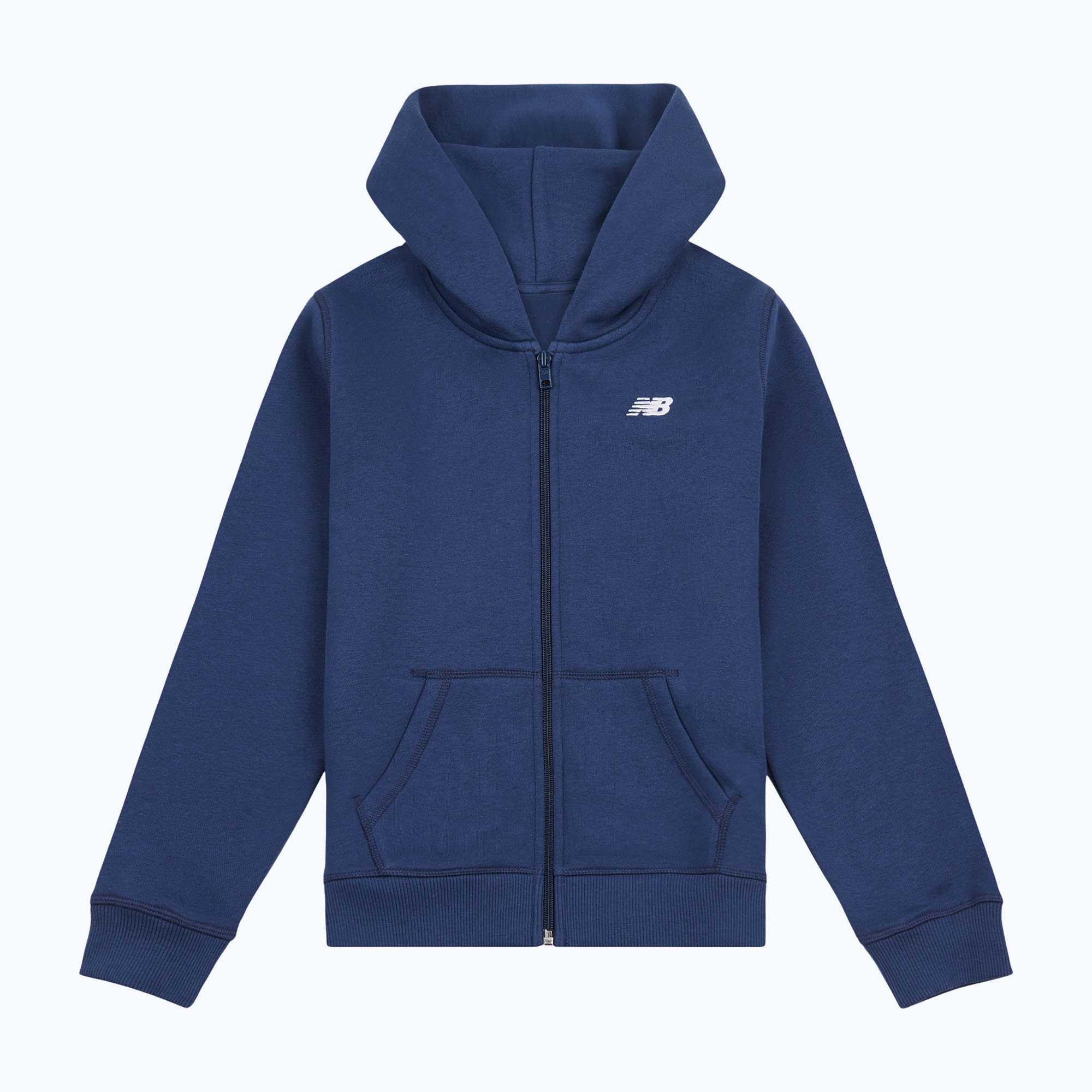 Детски суитшърт New Balance Brush Back Small Logo Full Zip Hoodie nb navy