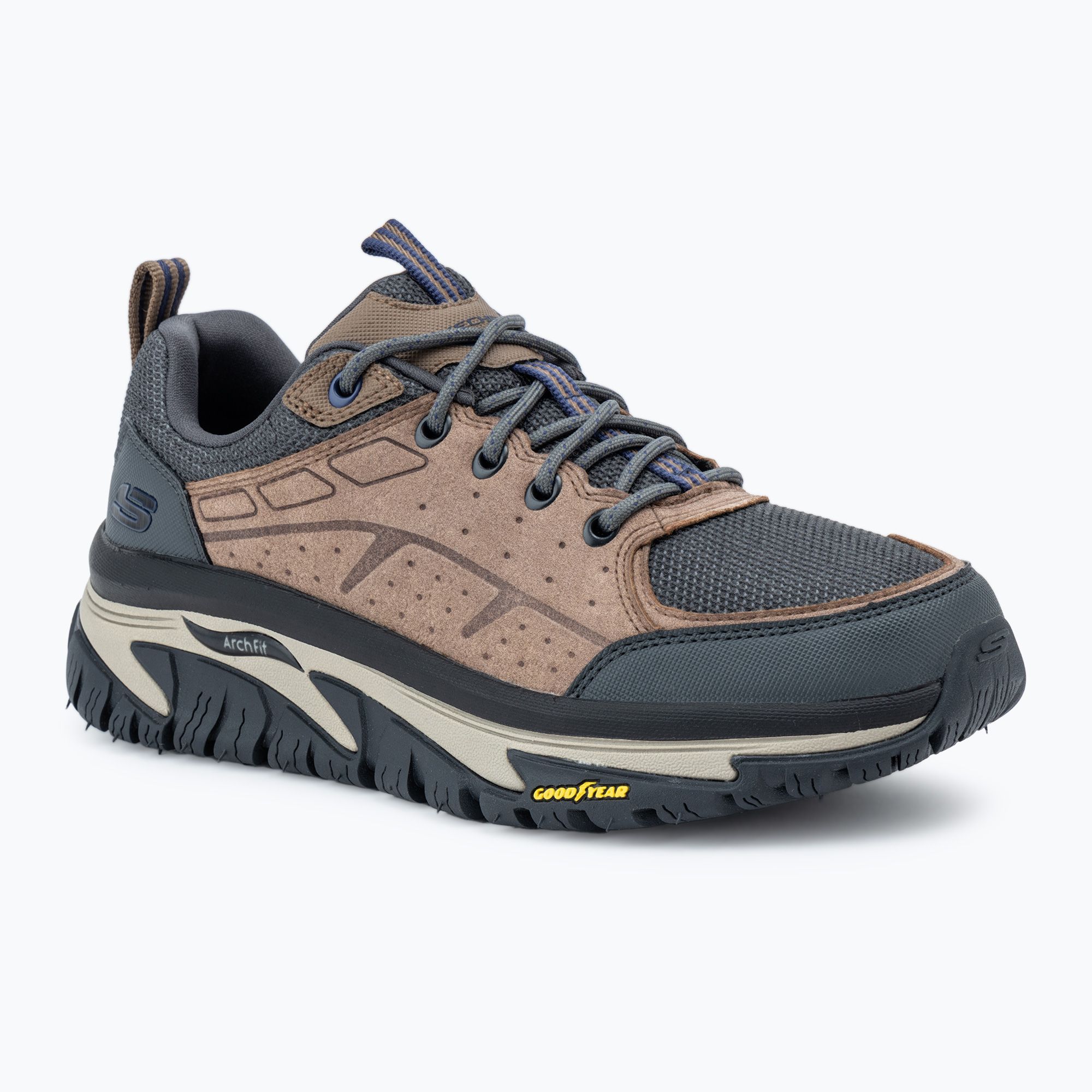 Buty męskie SKECHERS Arch Fit Road Walker Recon brown/multicolor 