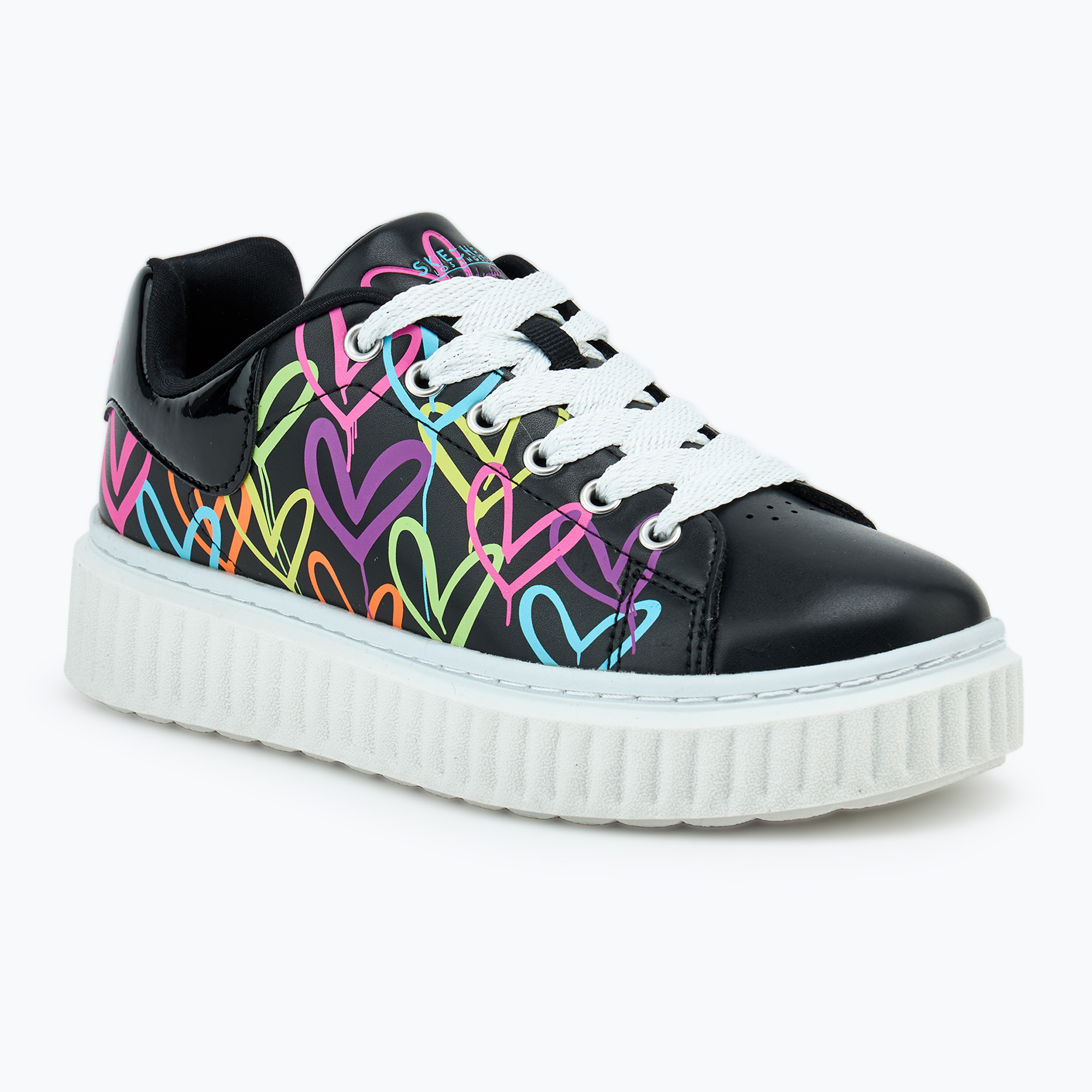 Buty dziecięce SKECHERS Hi Ridge Heart Takeover black/multicolor 