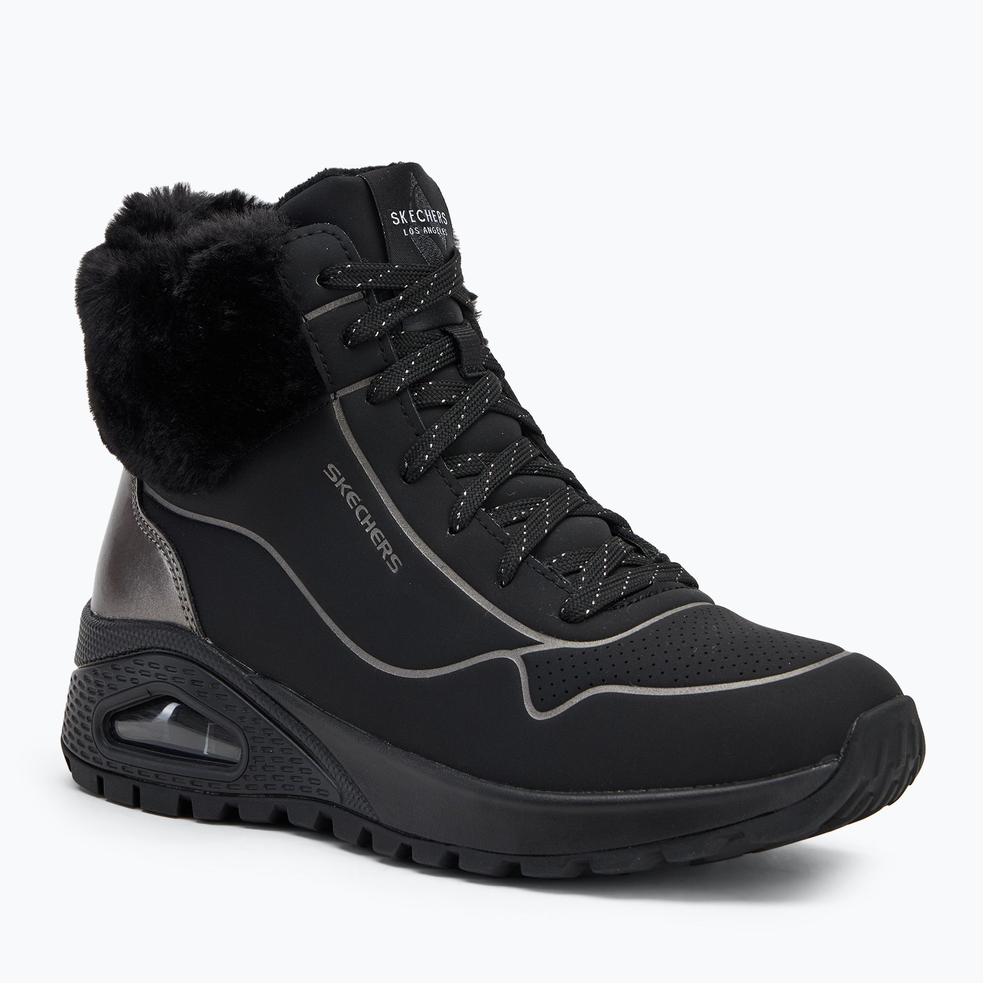 Buty damskie SKECHERS Uno Rugged Fall Shimmer black/metallic 