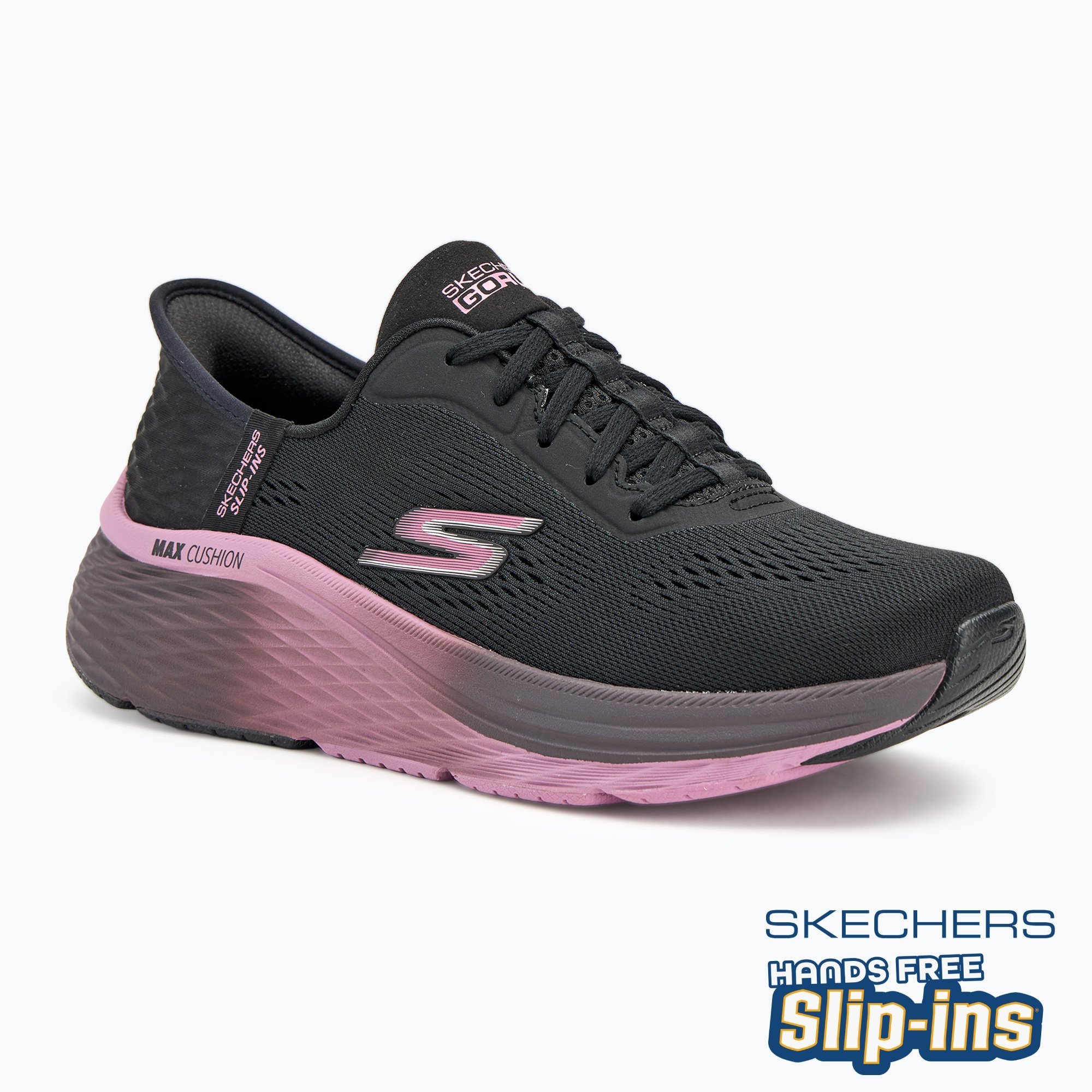 Buty do biegania damskie SKECHERS Max Cushioning Elite 2.0 black/mauve 