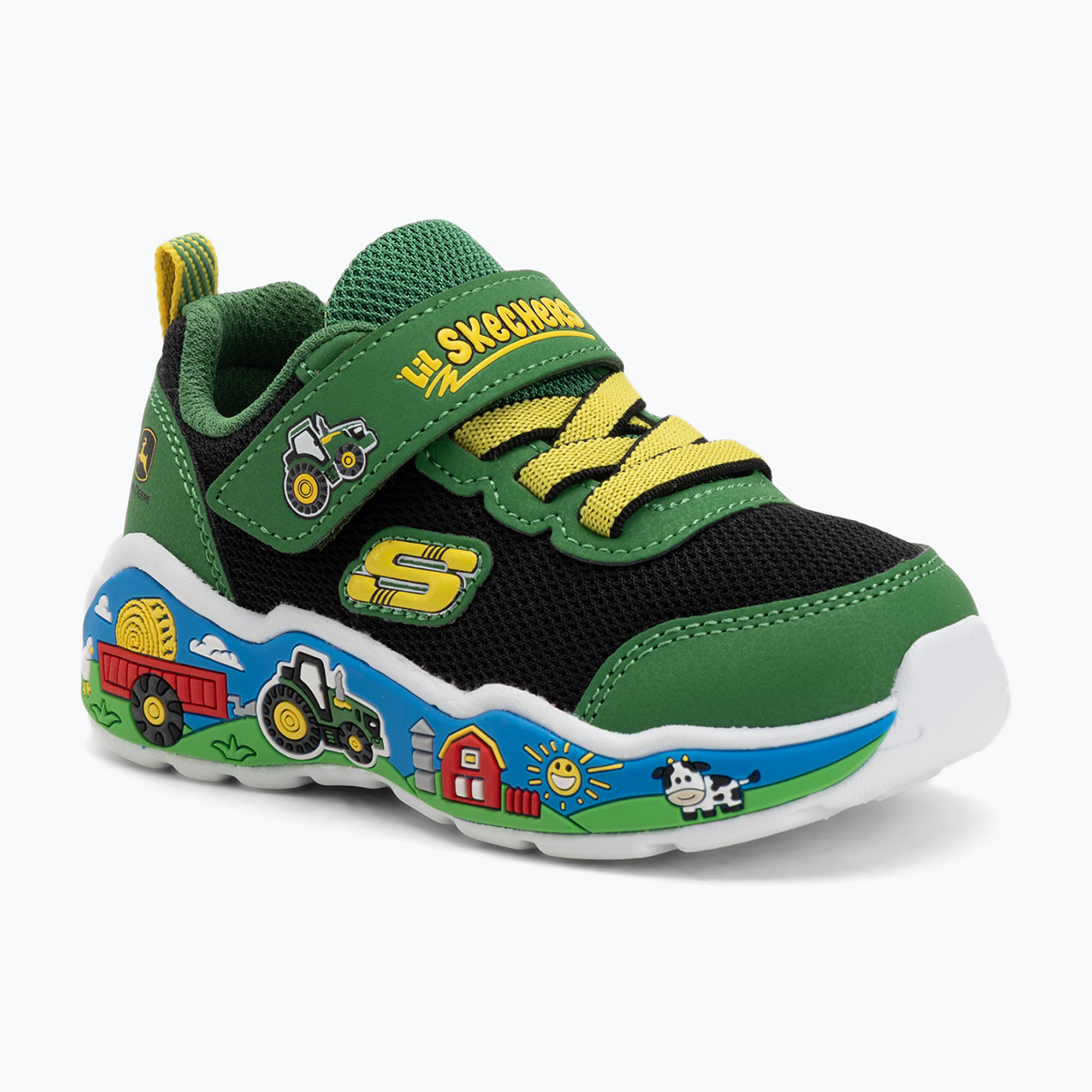 Buty dzicięce SKECHERS Play Scene Barn-Squad Buddies green/black 