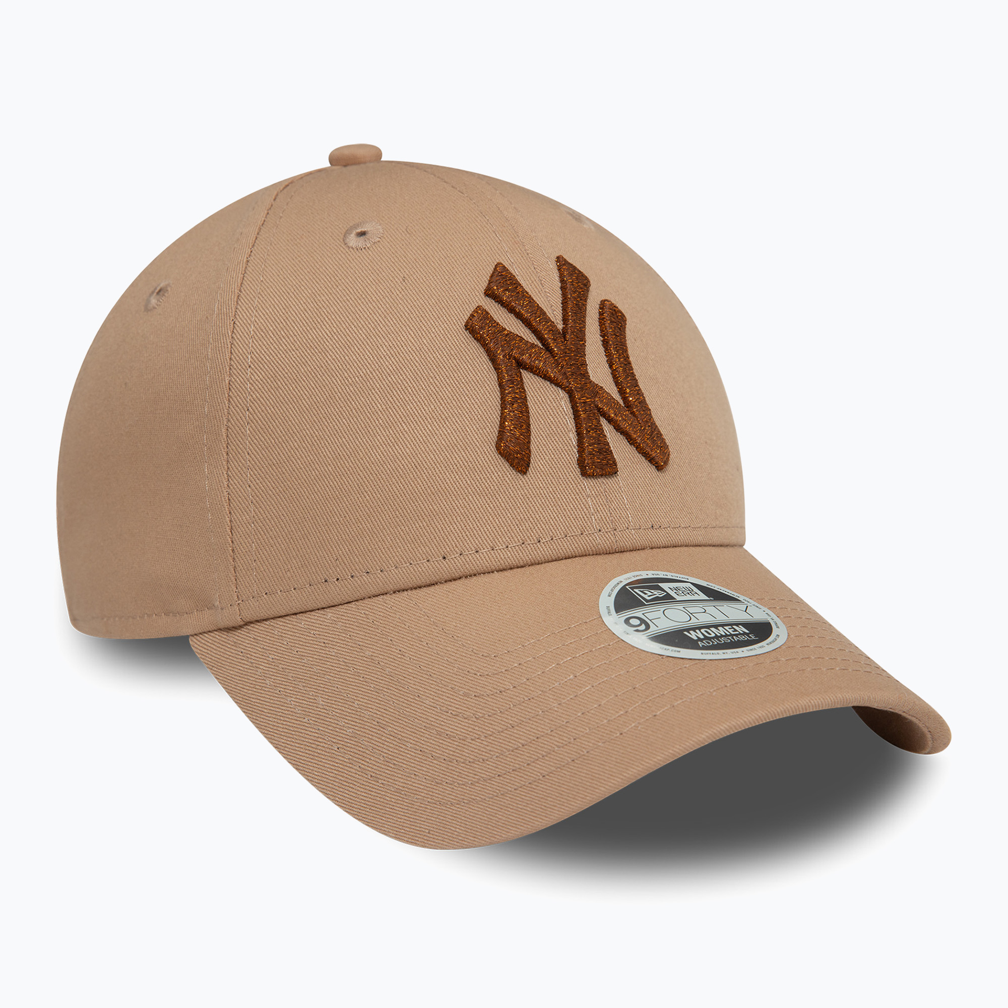 Women's New Era Metallic 9FORTY New York Yankees baseball cap beige