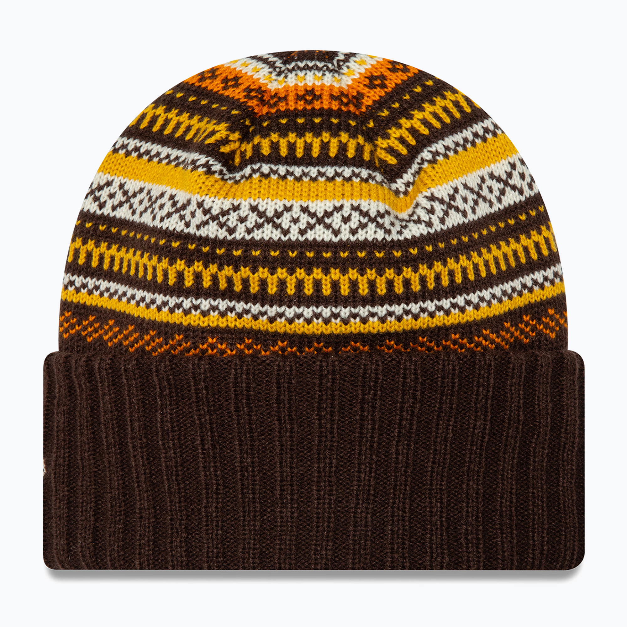 Dámska zimná čiapka New Era Rail Isle Cuff Knit Beanie tmavohnedá (Rail Isle Cuff Knit Beanie 60580771)