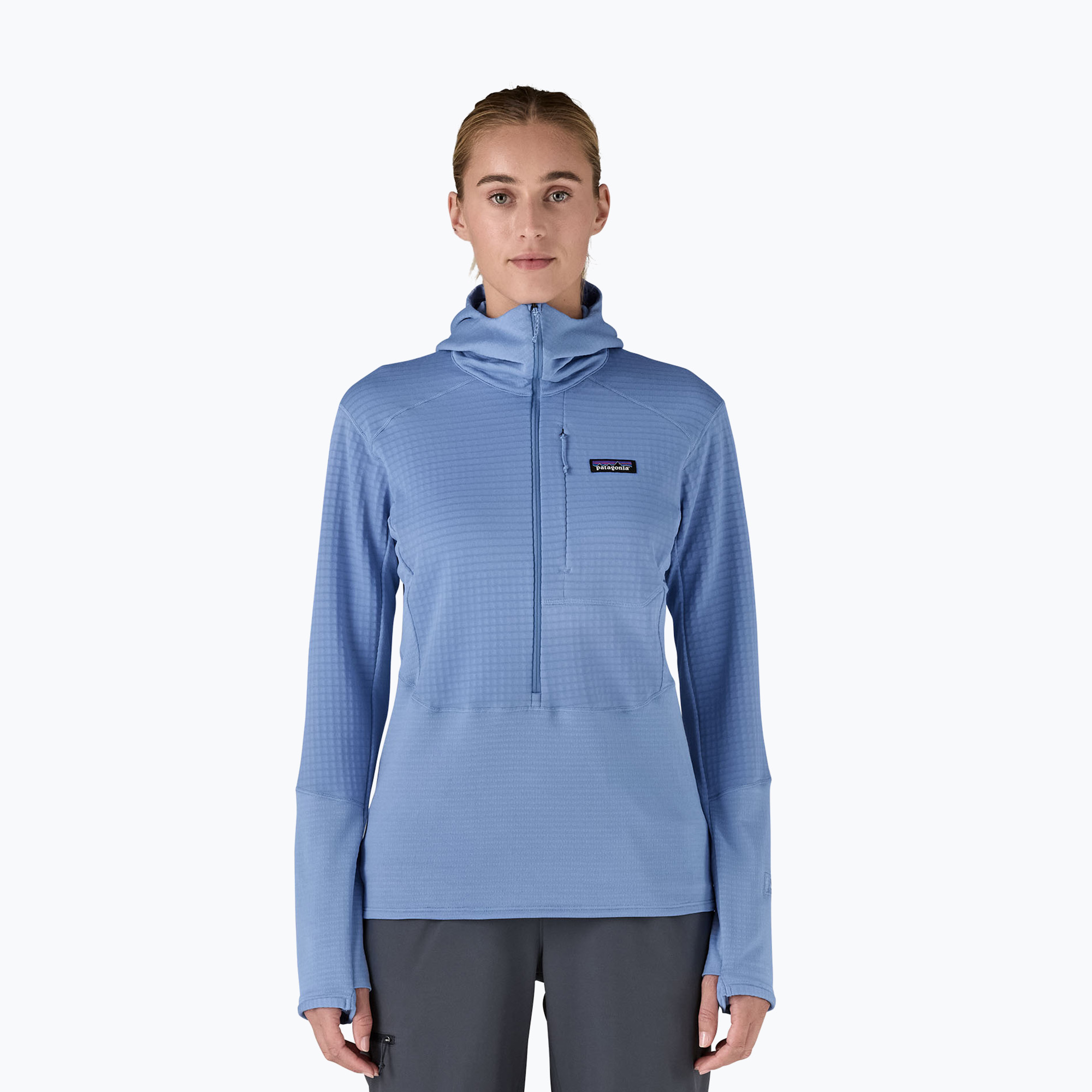 Kurtka softshell damska Patagonia R1 Hybrid Pullover Hoody abundant blue 