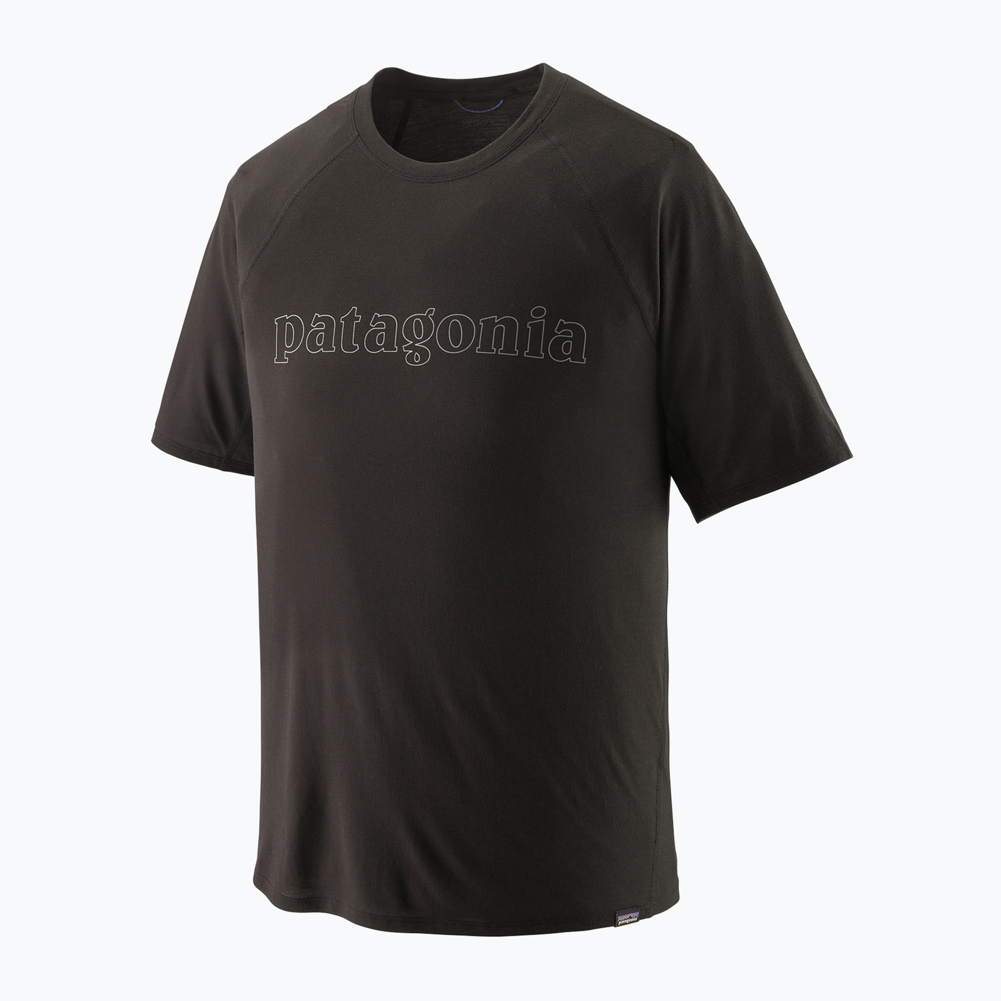 Koszulka męska Patagonia Capilene Cool Trail Graphic outline text logo/black 