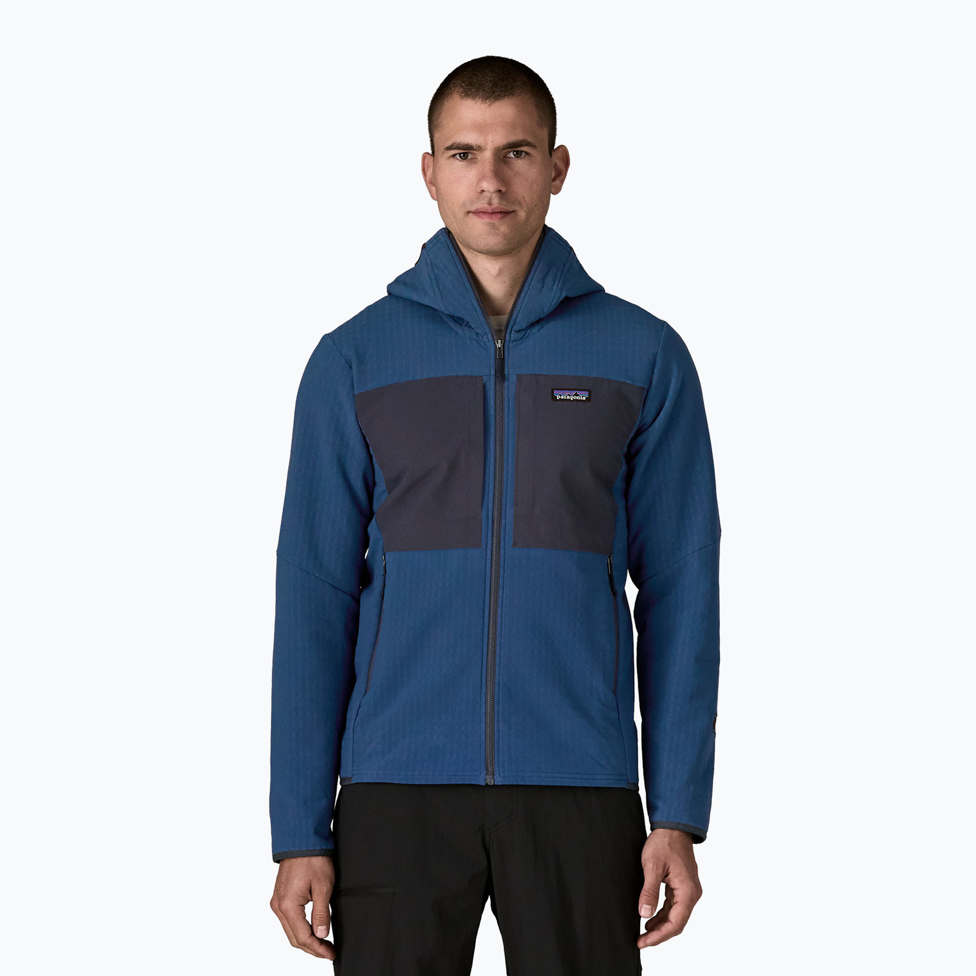 Kurtka softshell męska Patagonia R2 TechFace Hoody clement blue 