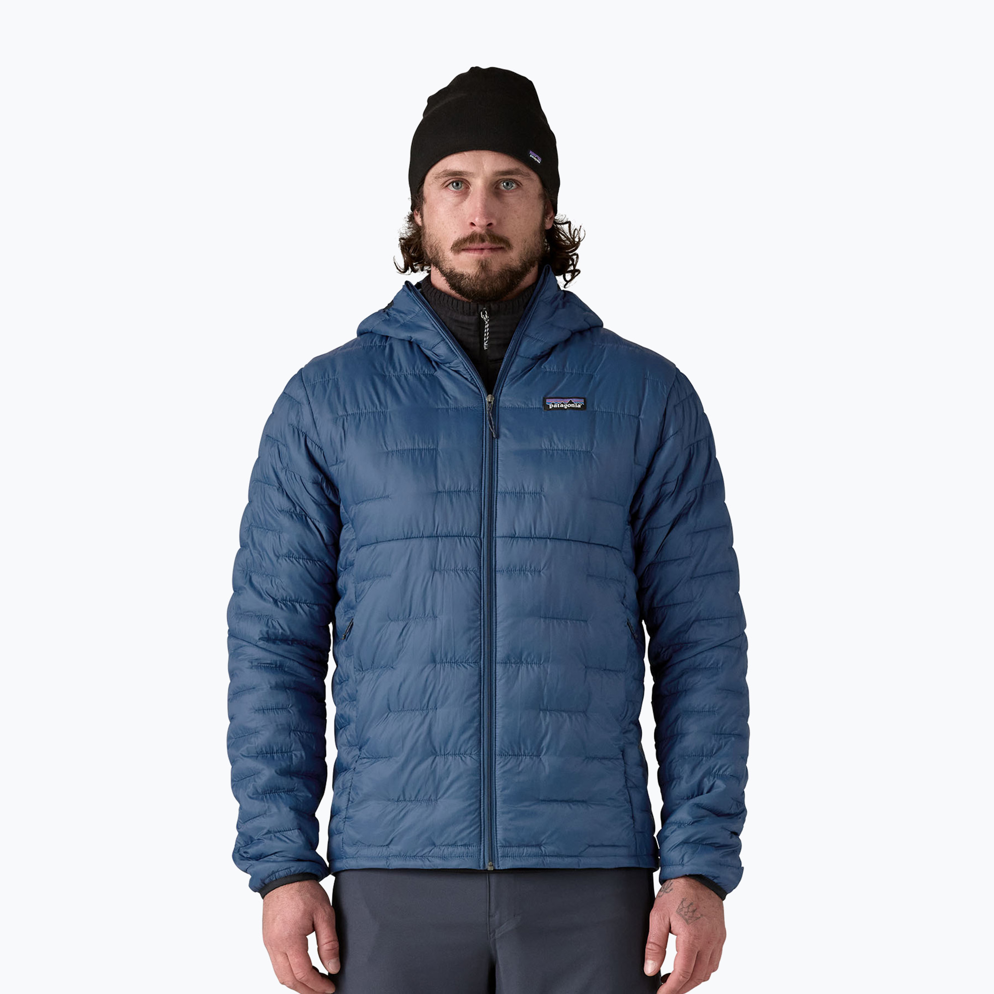 Kurtka ocieplana męska Patagonia Micro Puff Hoody clement blue 